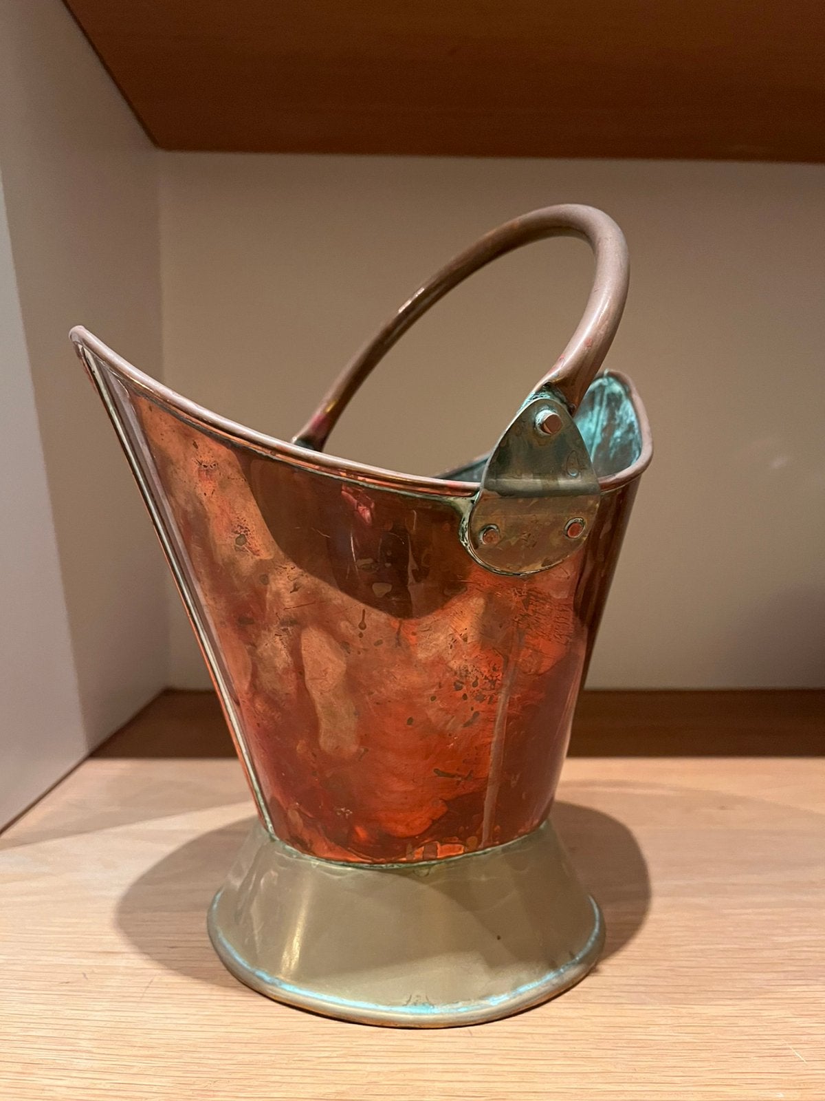 Koperen emmer, antieke koperen emmer, Antiek en Kunst, Ophalen of Verzenden