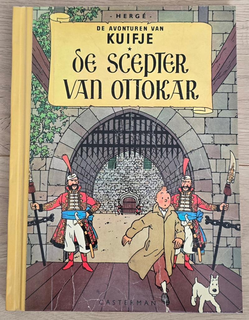 Kuifje – De Scepter van Ottokar (harde kaft, vintage), Eén stripboek, Ophalen of Verzenden, Gelezen