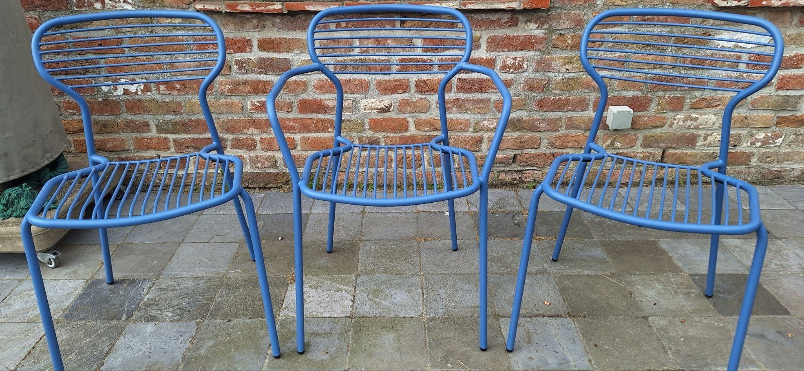 EMU Apero set van 3 stoelen nieuw en ongebruikt, Huis en Inrichting, Stoelen, Ophalen, Drie, Blauw, Nieuw