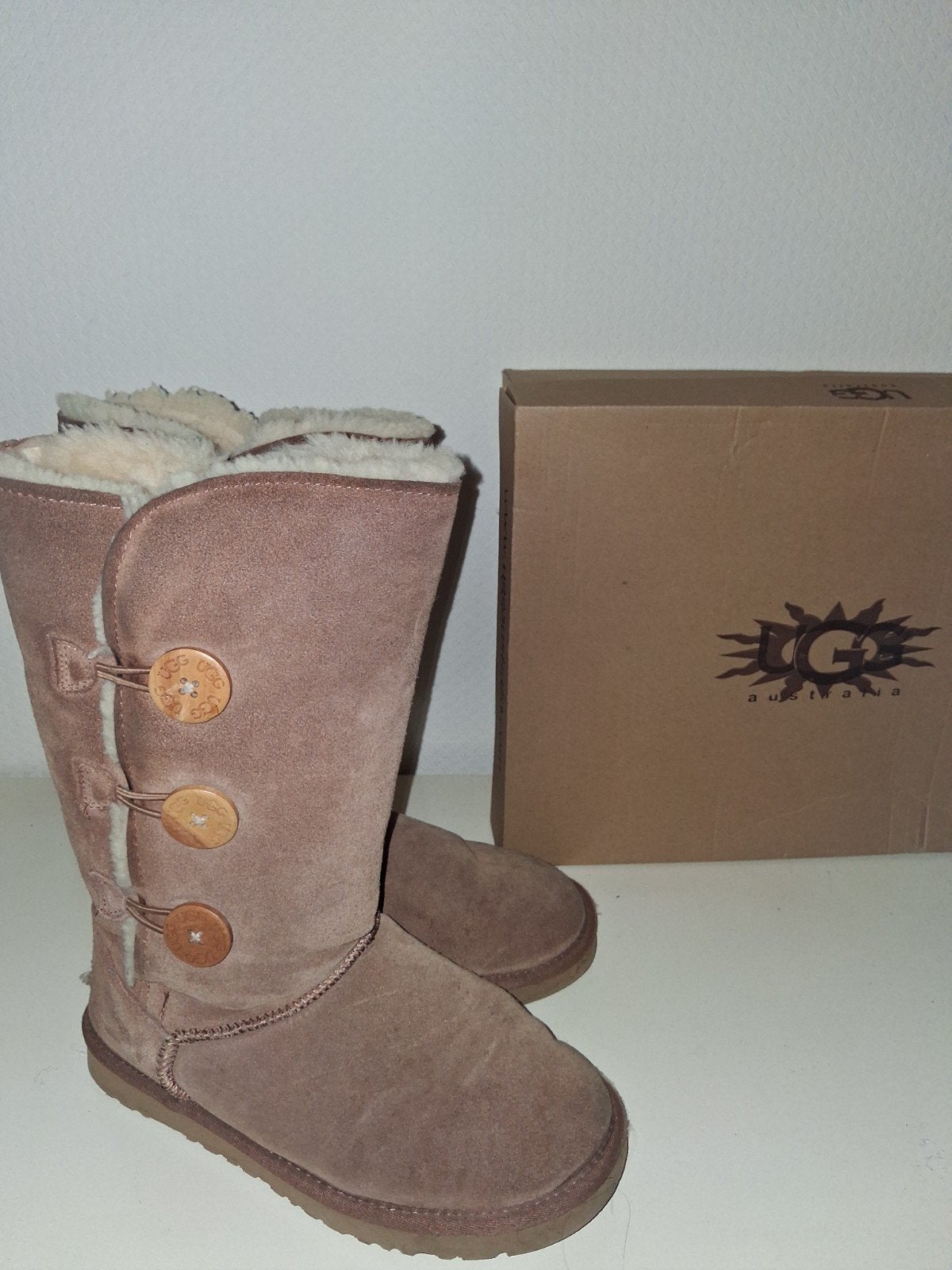 UGG Australia laarzen - Zo goed als nieuw, Ophalen, Bruin, UGG Australia, Lage of Enkellaarzen