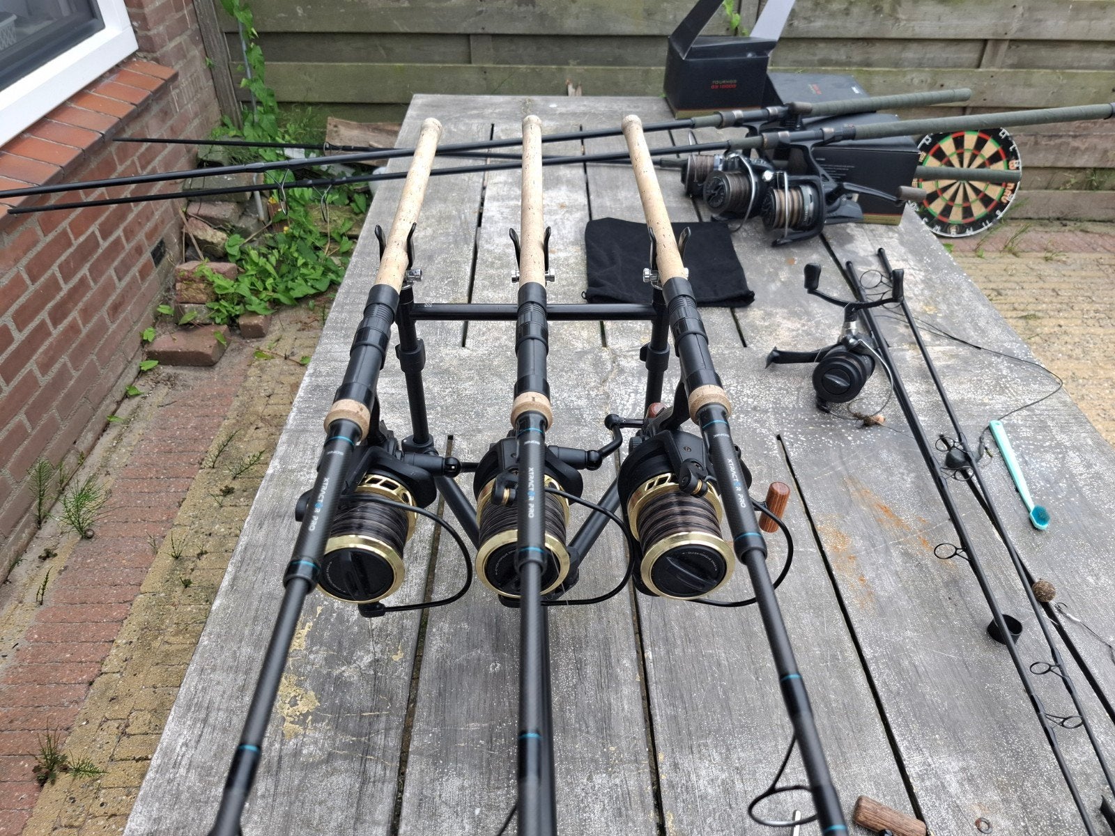 Sonik extracktor pro met tournos gs nash fox hengels molens, Watersport en Boten, Hengelsport | Karpervissen, Ophalen of Verzenden