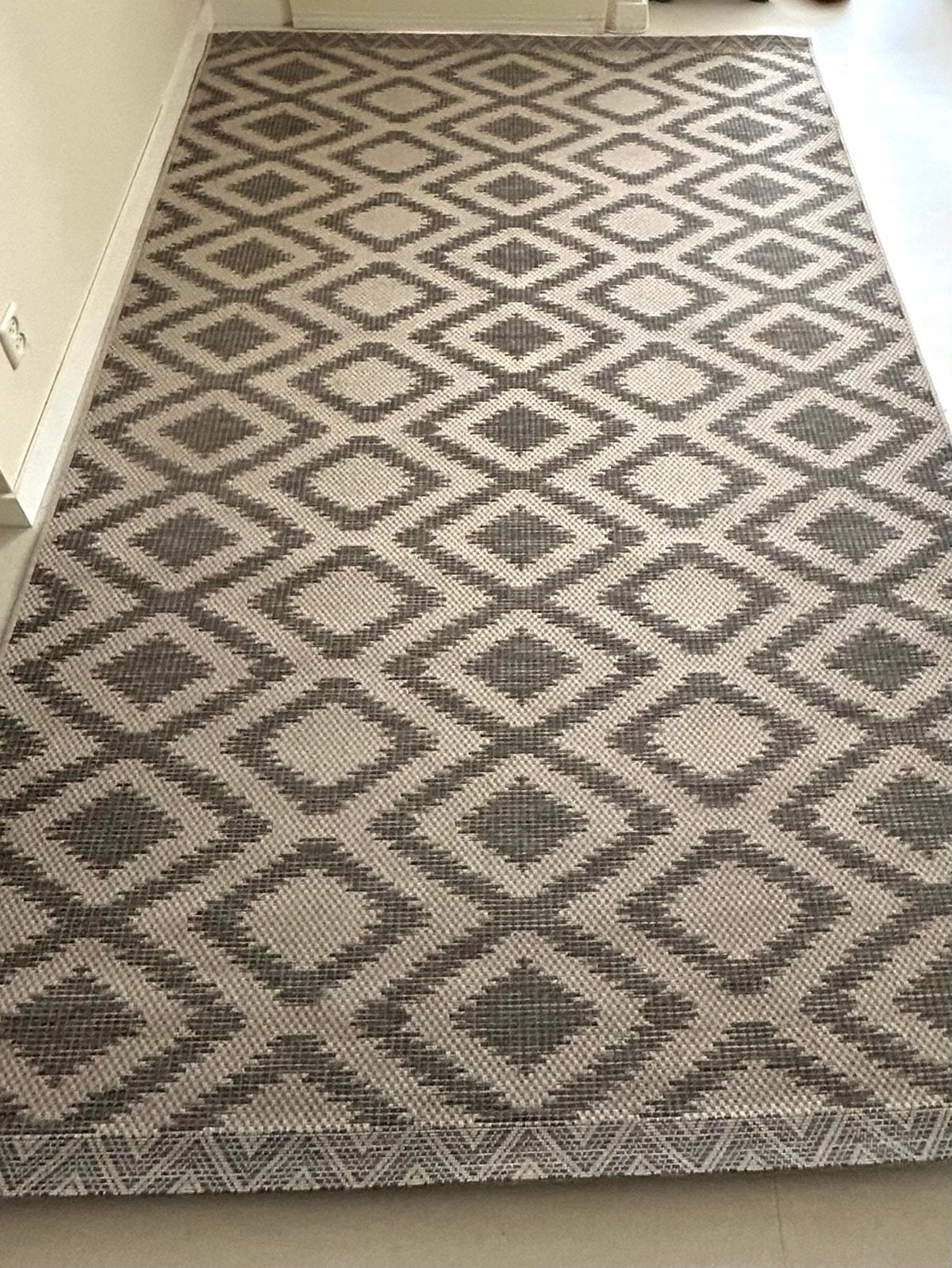 Buitenkleed voor balkon of terras grijs 180 x 280, Huis en Inrichting, Stoffering | Tapijten en Kleden, Gebruikt, 150 tot 200 cm