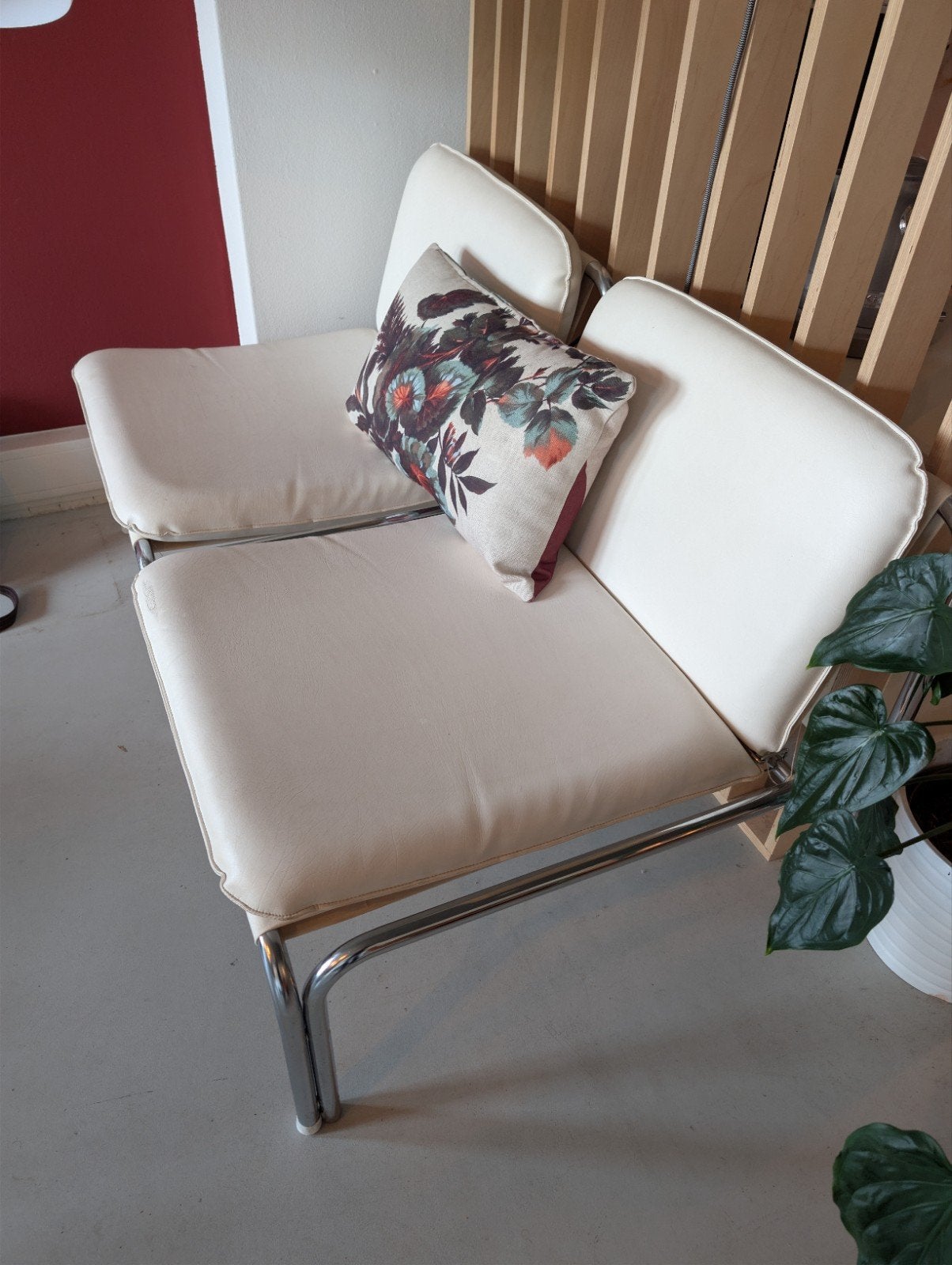 Vintage space age buisframe fauteuil (stoel), 2 stuks, Ophalen of Verzenden, Zo goed als nieuw, Eén