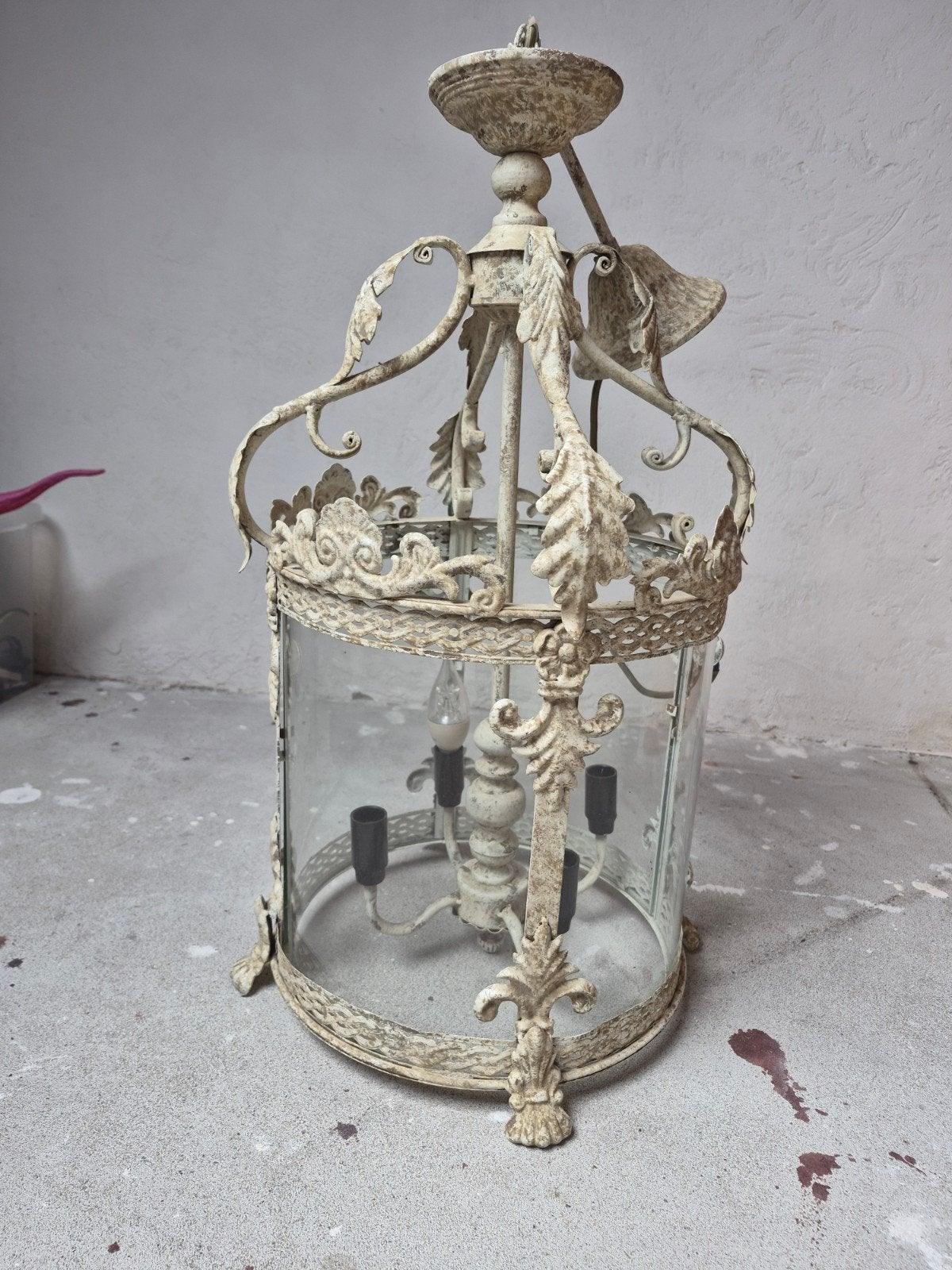 kroonluchter lantaarn, brocante stijl, Ophalen
