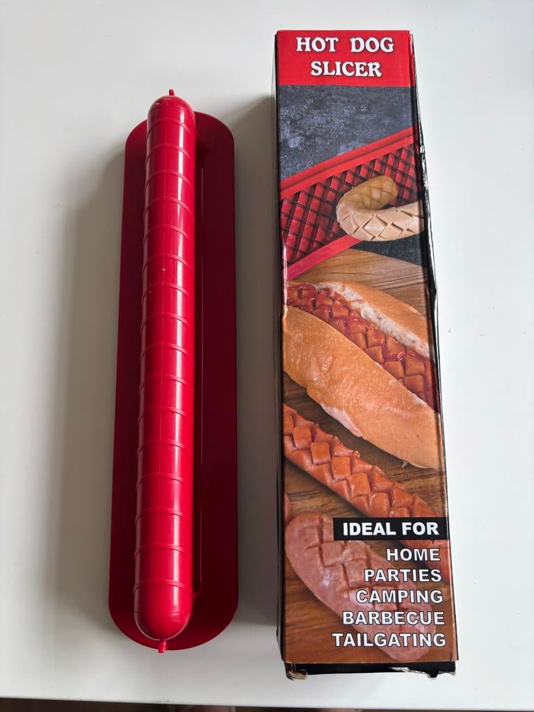 Nieuwe Hotdog Slicer - Perfect voor Feestjes en BBQ's, Ophalen of Verzenden, Zo goed als nieuw