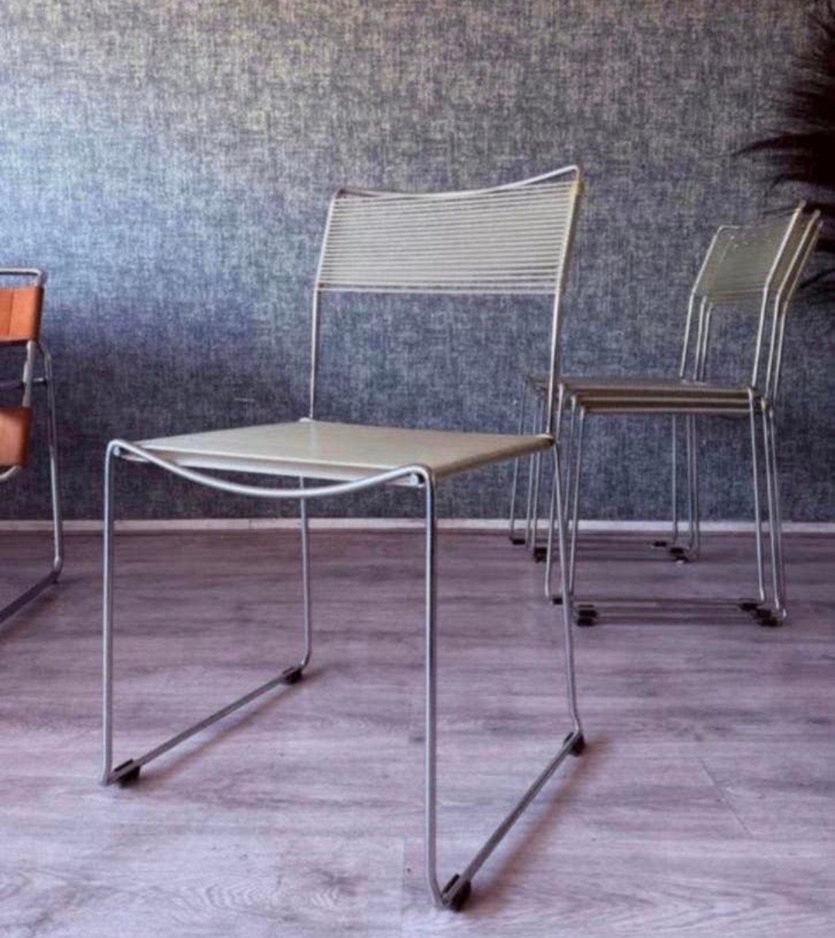 4 Spaghetti Chairs by Giandomenico Belotti for Alias, ca80s, Huis en Inrichting, Ophalen, Overige kleuren, Zo goed als nieuw, -