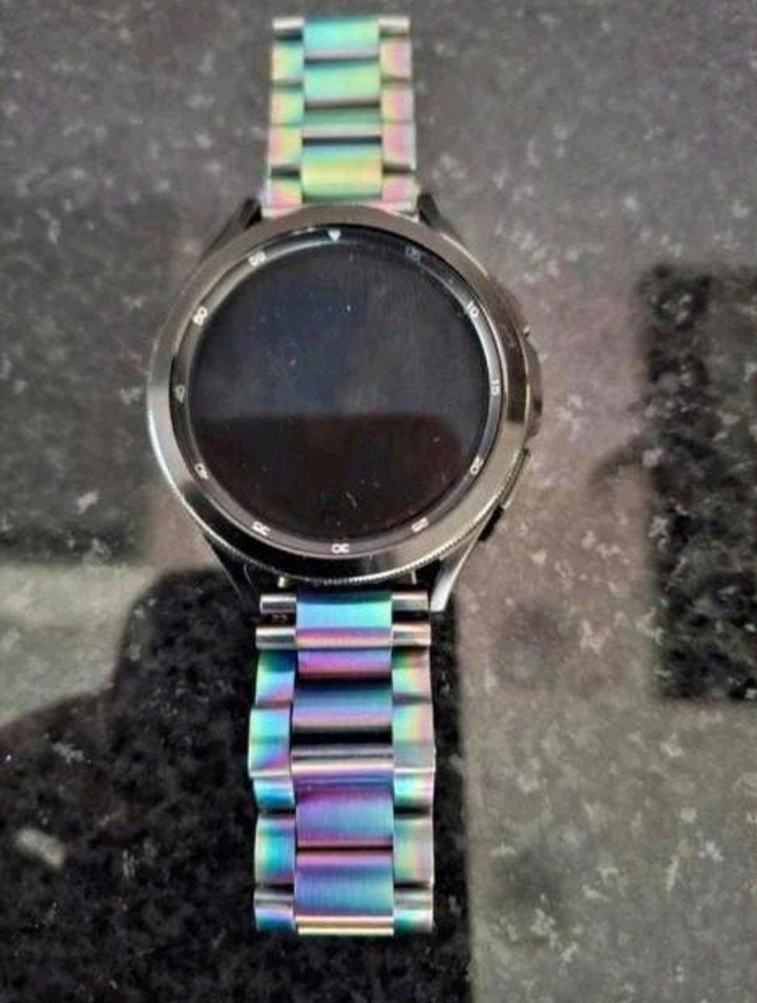 Mooie Samsung Smartwatch Galacy 4, formaat 46mm, Ophalen of Verzenden, Zo goed als nieuw, Staal, Overige merken