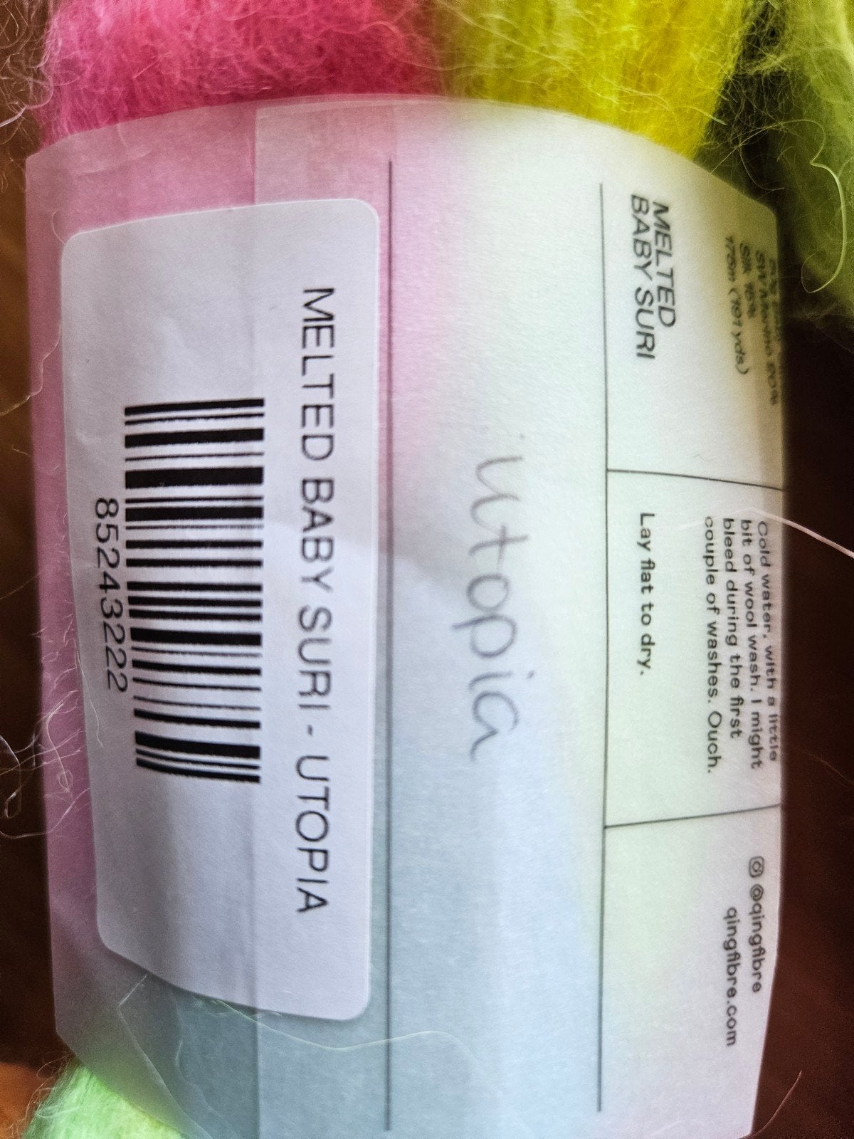Qing ifibre Melted Baby Suri - Utopia (50g), Ophalen of Verzenden, Nieuw, Breien of Haken, Wol of Garen