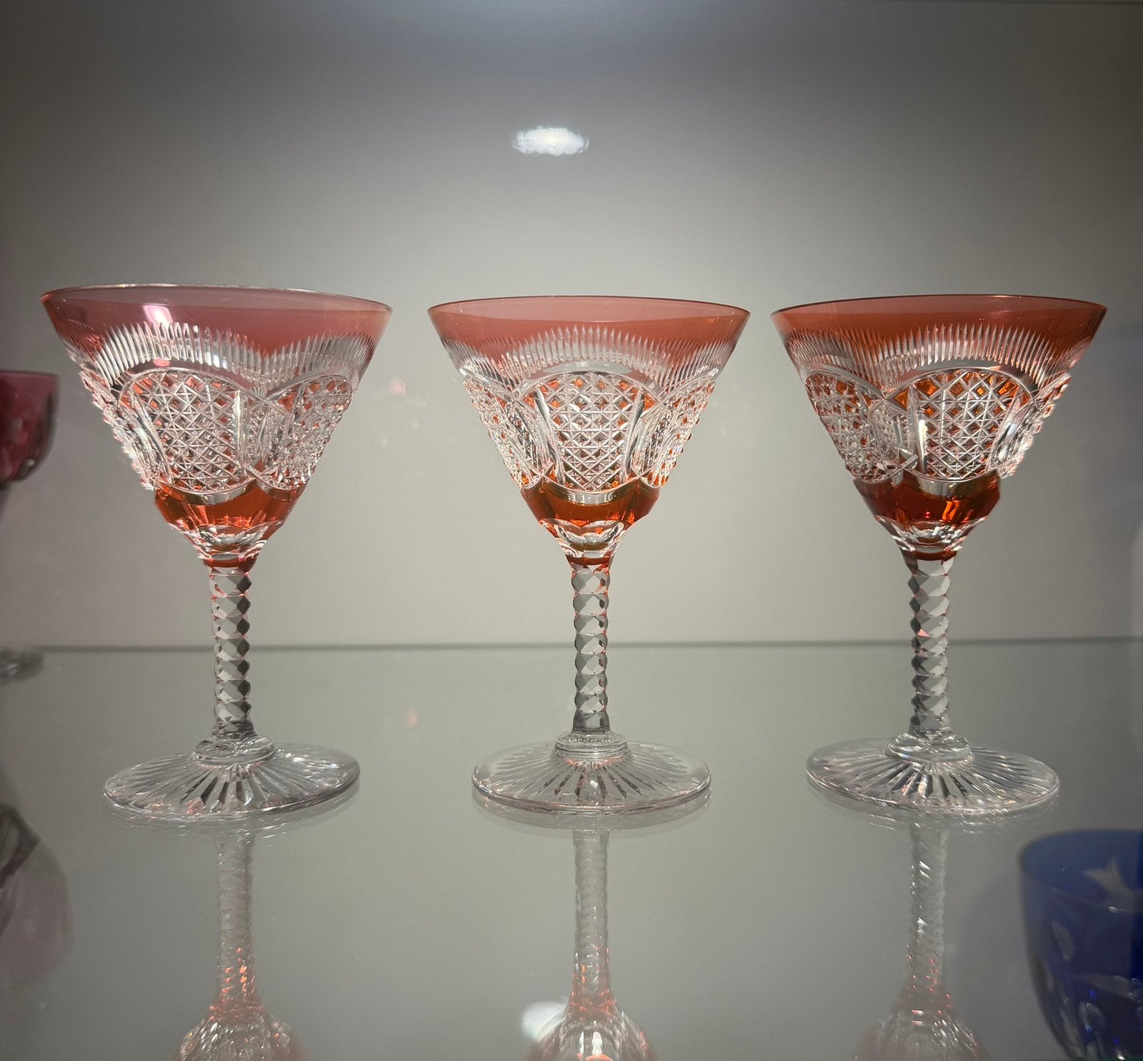 Val Saint Lambert, likeurglazen model Vidart., Antiek en Kunst, Ophalen