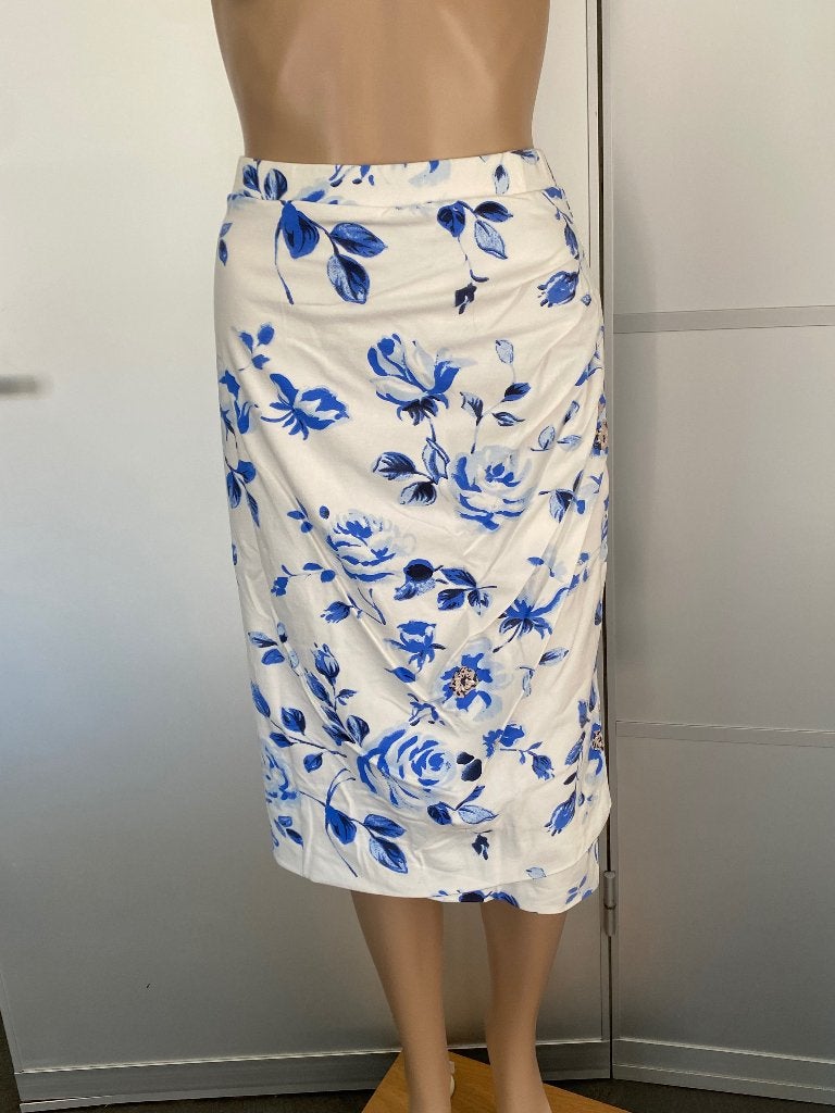 i194/5 Nieuw: Susskind rok maat 42=L/XL rokje gebr-wit/blauw, Blauw, Maat 42/44 (L), Nieuw, Ophalen of Verzenden