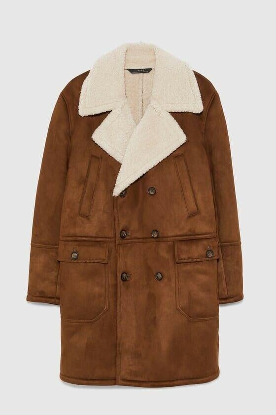 Double-faced coat (Zara), Maat 52/54 (L), Nieuw, Ophalen of Verzenden, Bruin