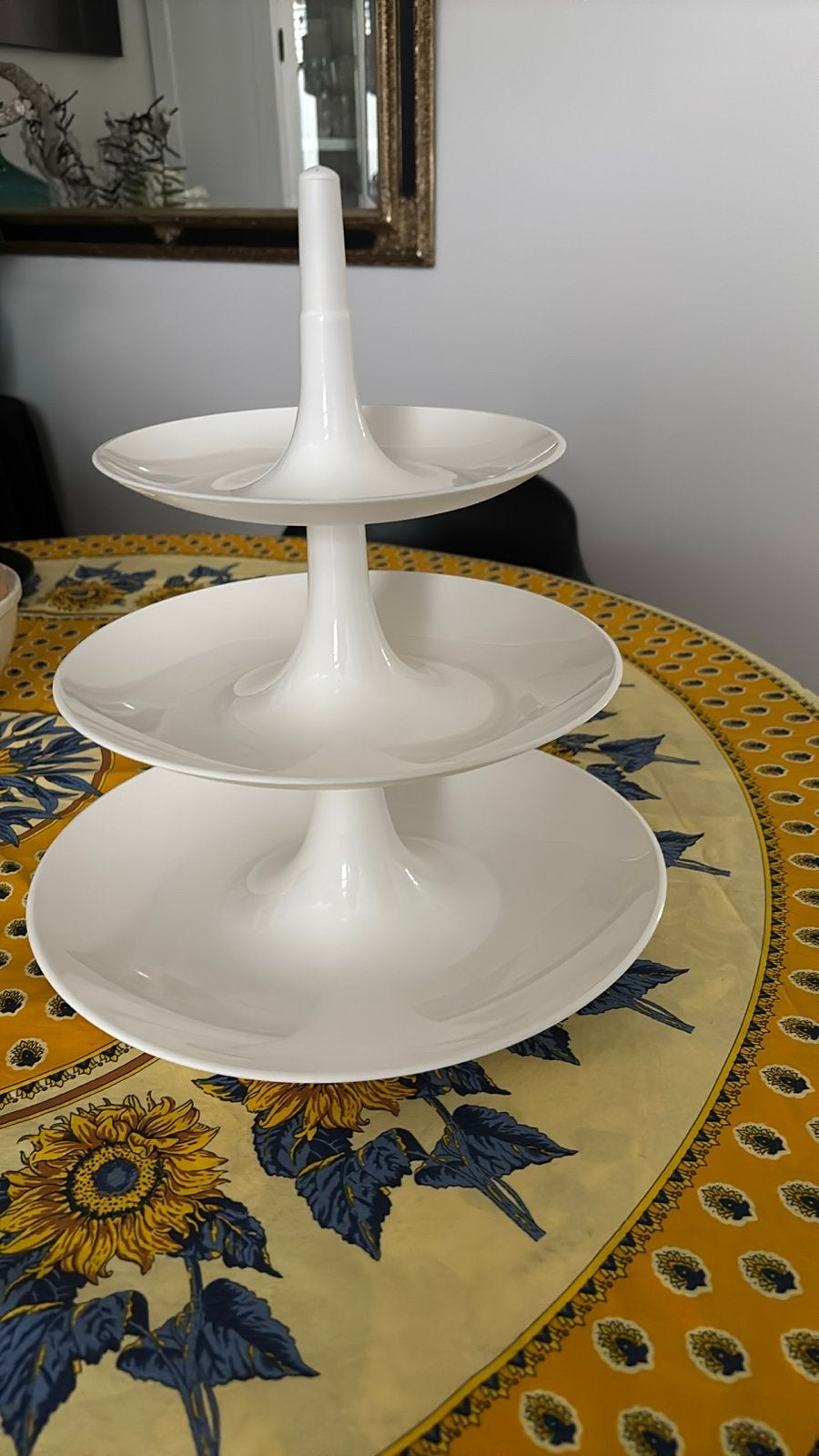 Witte etagère met 3 lagen, Ophalen of Verzenden, Zo goed als nieuw, Modern, Wit