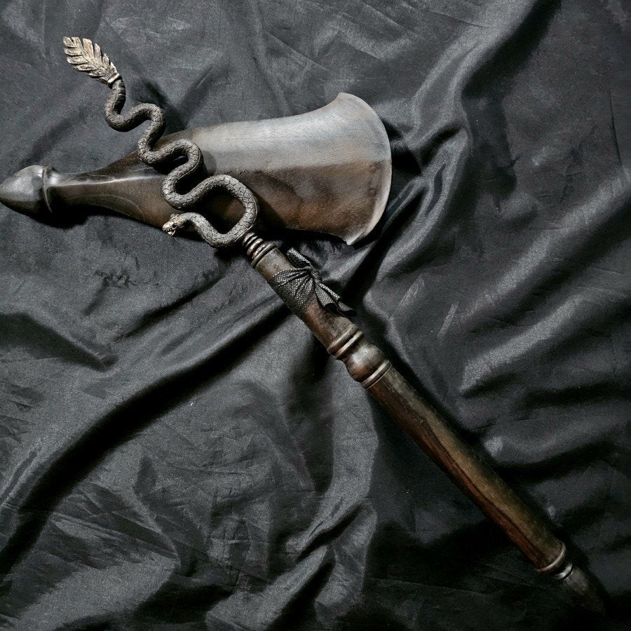 Tombak Speer Cacing Kanil 7 Luk Keleng Keris Kris TNI68, Antiek en Kunst, Verzenden, Overige materialen, Indonesië, Meerkleurig