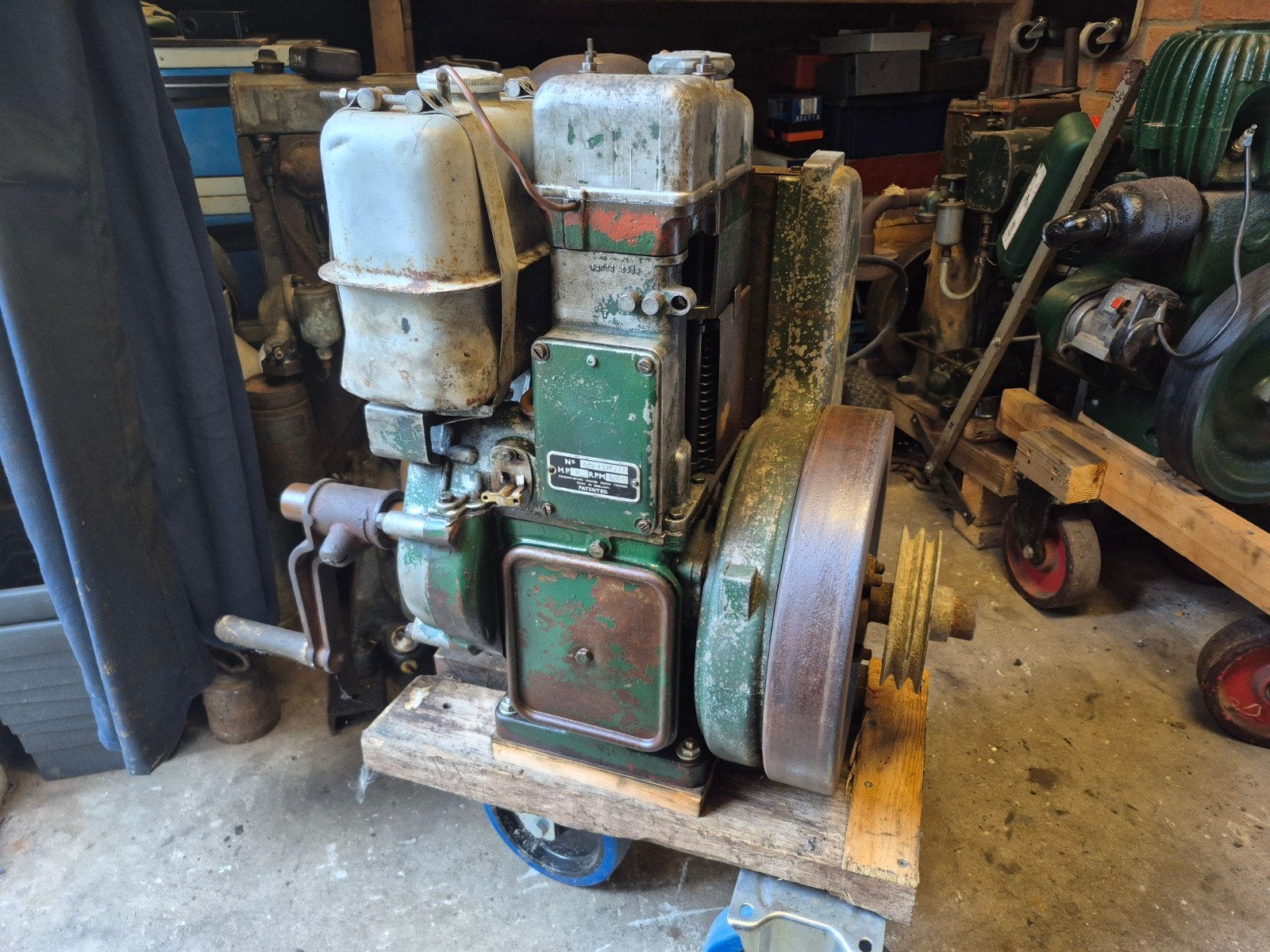 Lister LD1 Dieselmotor, Ophalen, Gebruikt