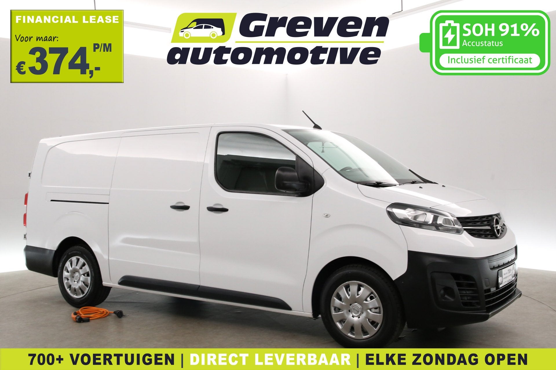 Opel Vivaro-e 75 kWh L3H1 Long Range | Snelladen | SOH 91% |, Auto's, 136 pk, Gebruikt, Opel, 75 kWh