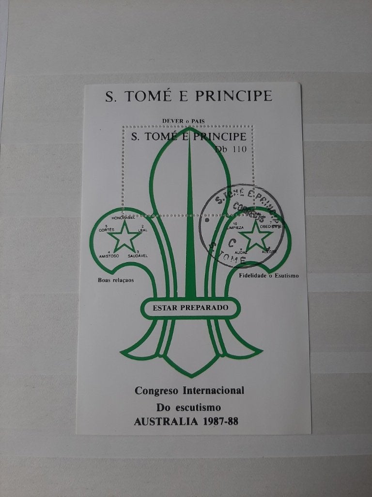Sao Tomé 1988, Scouting Australië, Ophalen of Verzenden, Overige landen, Gestempeld