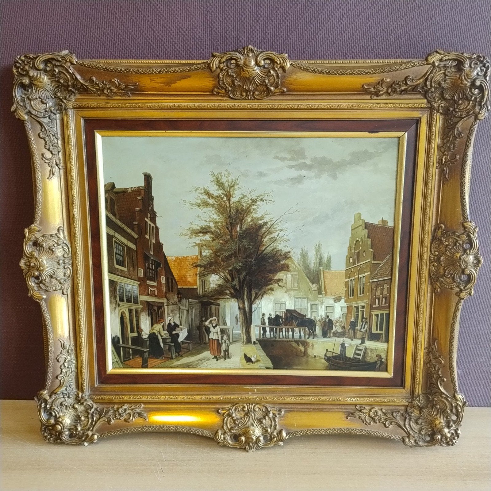 Groot olieverfschilderij in mooie sierlijst - Barok, Antiek en Kunst, Kunst | Schilderijen | Klassiek, Ophalen
