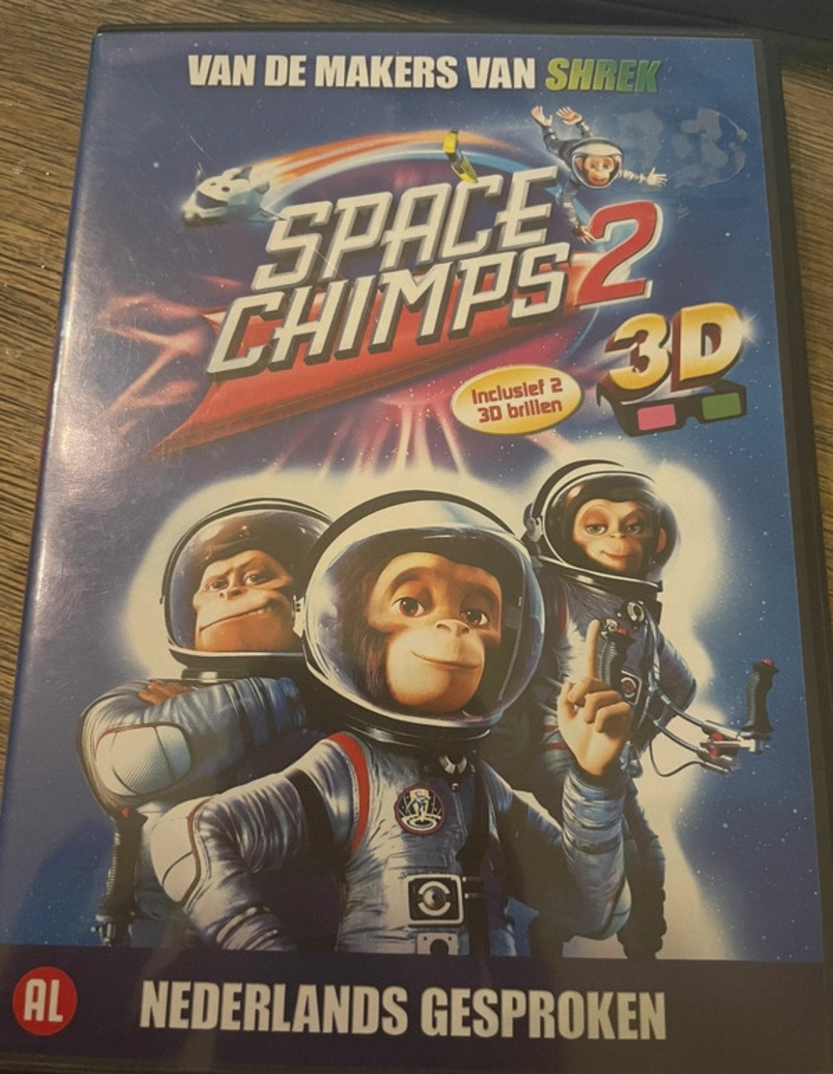 Space Chimps 2 3D DVD - Nederlands gesproken, Cd's en Dvd's, Dvd's | Kinderen en Jeugd, Avontuur, Gebruikt, Alle leeftijden, Ophalen of Verzenden