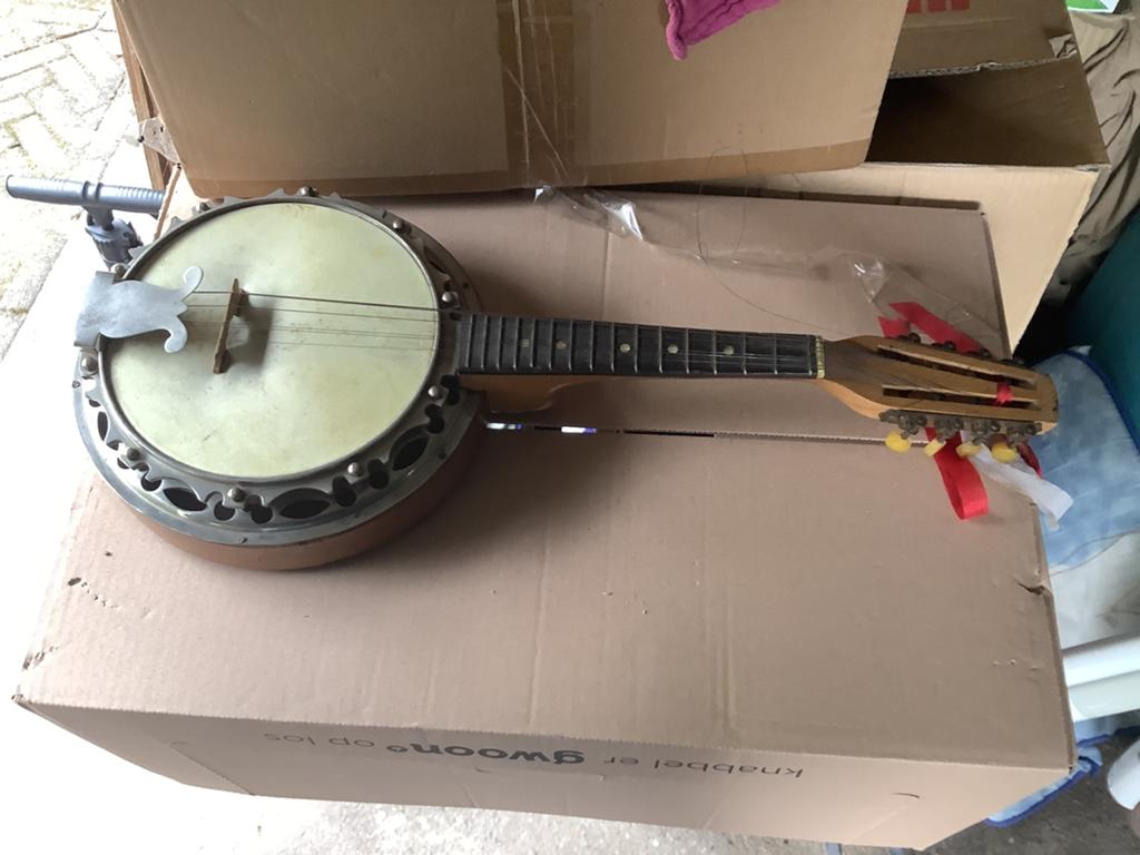 Vintage Mandolinebanjo / Banjoline - Mooi zwaar instrument, Muziek en Instrumenten, Ophalen of Verzenden, Gebruikt, Mandolinebanjo