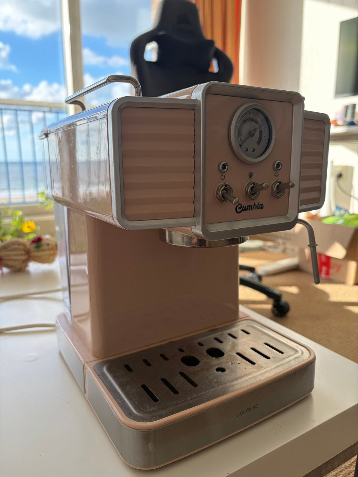 Cecotec Cumbia Power Espresso 20 Bar Koffiezetapparaat, Afneembaar waterreservoir, Gebruikt, Espresso apparaat, Gemalen koffie