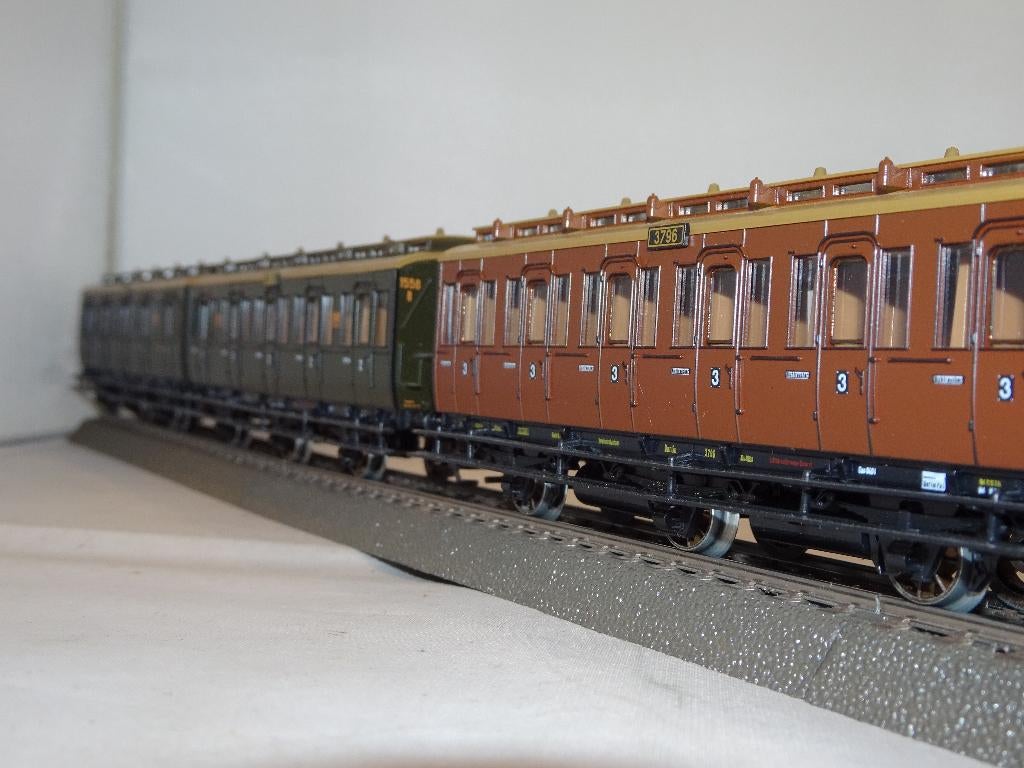 Marklin Pruisische dubbele wagons 4207/4208 OVP (#947), Hobby en Vrije tijd, Modeltreinen | H0, Wisselstroom, Ophalen of Verzenden