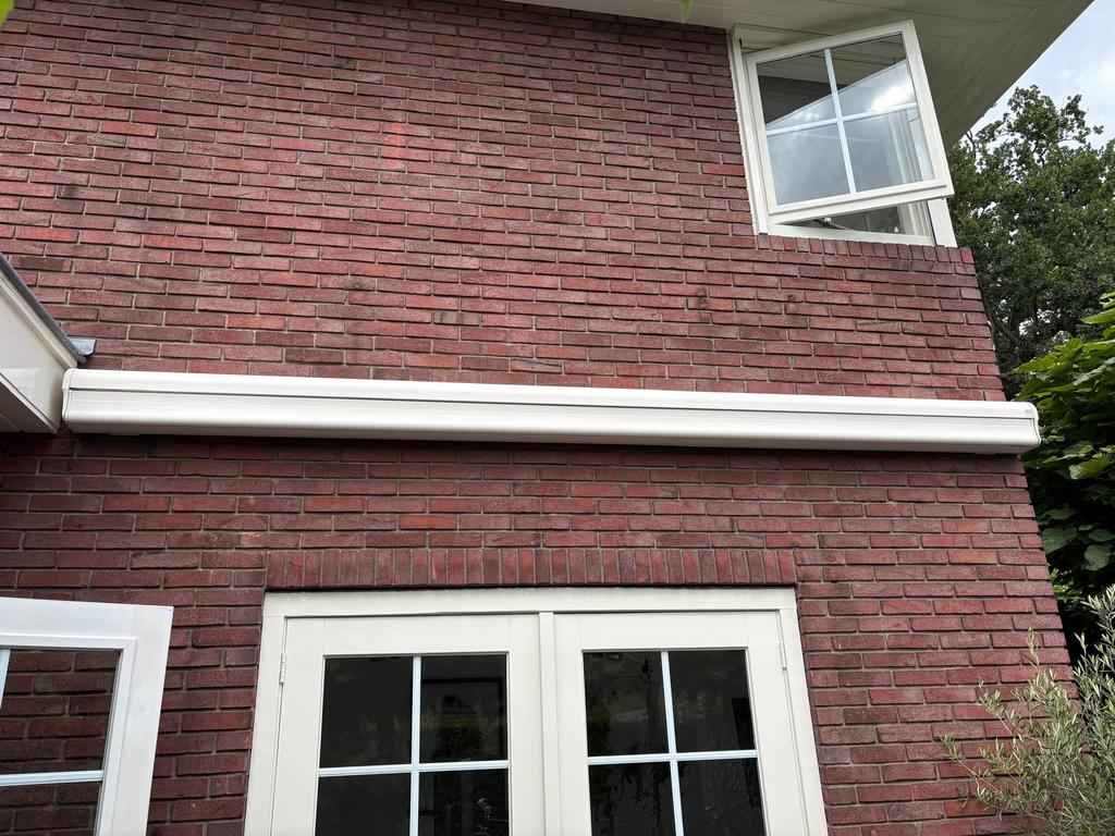 Knikarmscherm - Zonnescherm - Terrasscherm, Tuin en Terras, Zonneschermen, Ophalen, Gebruikt, Elektrisch, 250 cm tot 450 cm