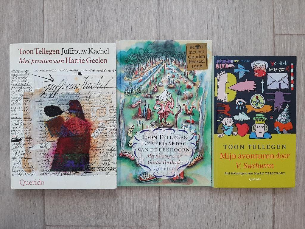 3 x Toon Tellegen o.a. Juffrouw Kachel, Boeken, Ophalen, Gelezen