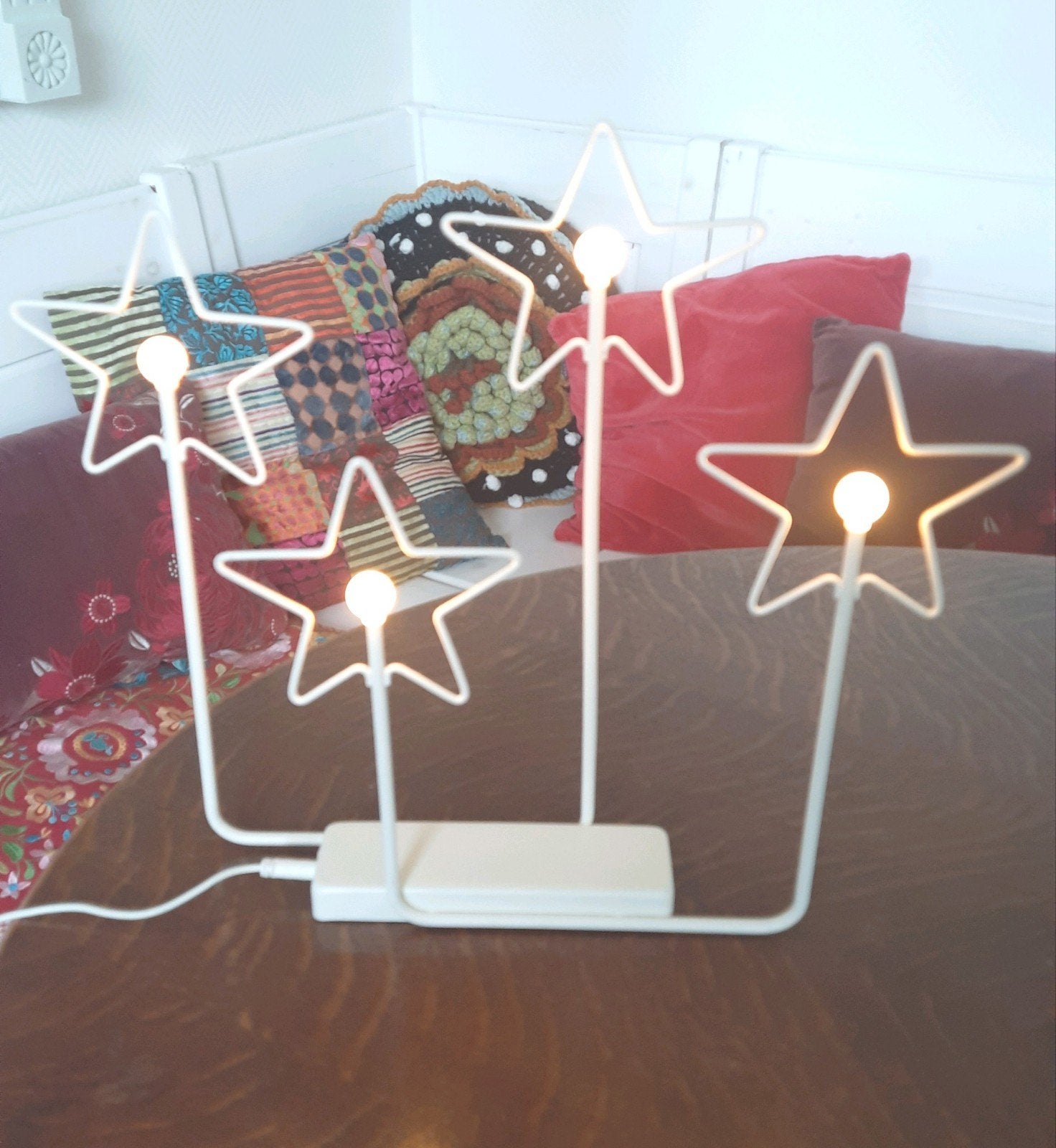 Ikea kerst raam decoratie type stråla, lees de beschrijving, Huis en Inrichting, Lampen | Tafellampen, Wit, Ophalen of Verzenden
