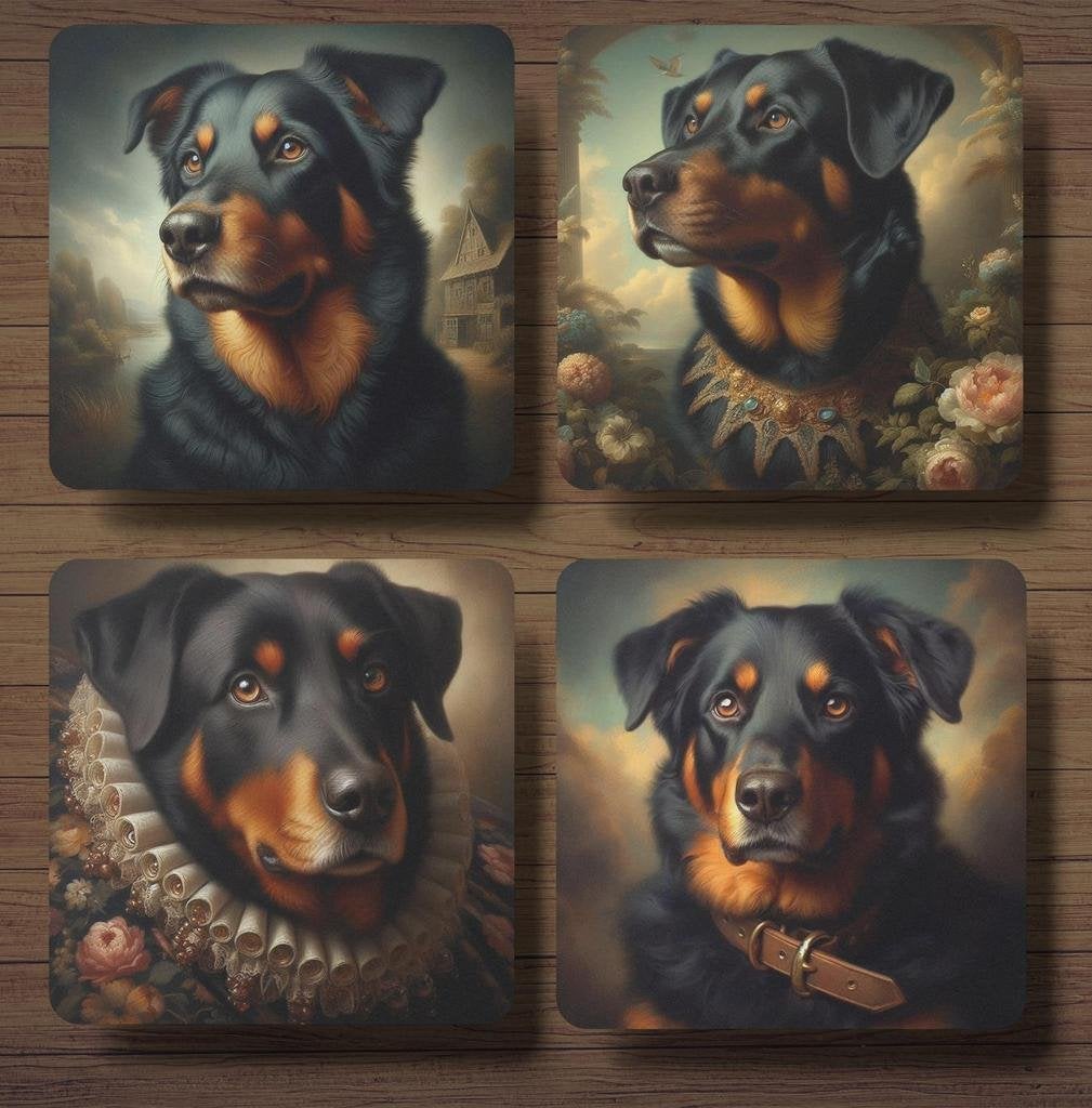 Beauceron Barok onderzetters met houder, Ophalen of Verzenden, Nieuw
