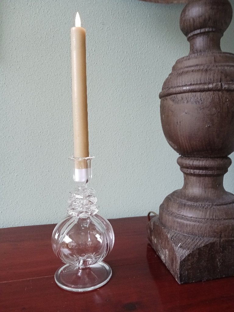 Des Pots glazen kaarsen kandelaar, Huis en Inrichting, Ophalen, Nieuw, Glas, Kandelaar