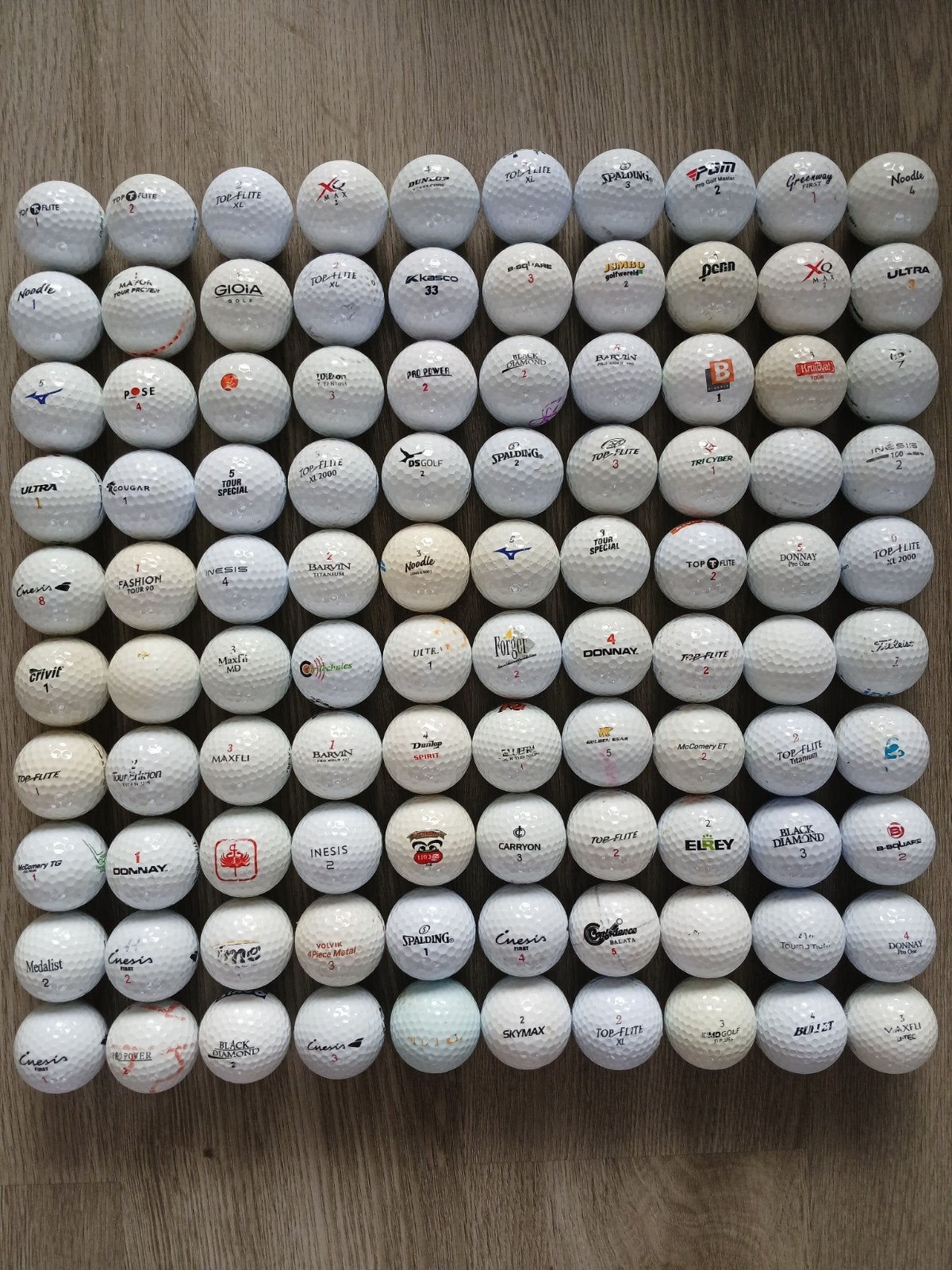 100 golfballen diverse merken, Ophalen of Verzenden, Zo goed als nieuw, Bal(len)