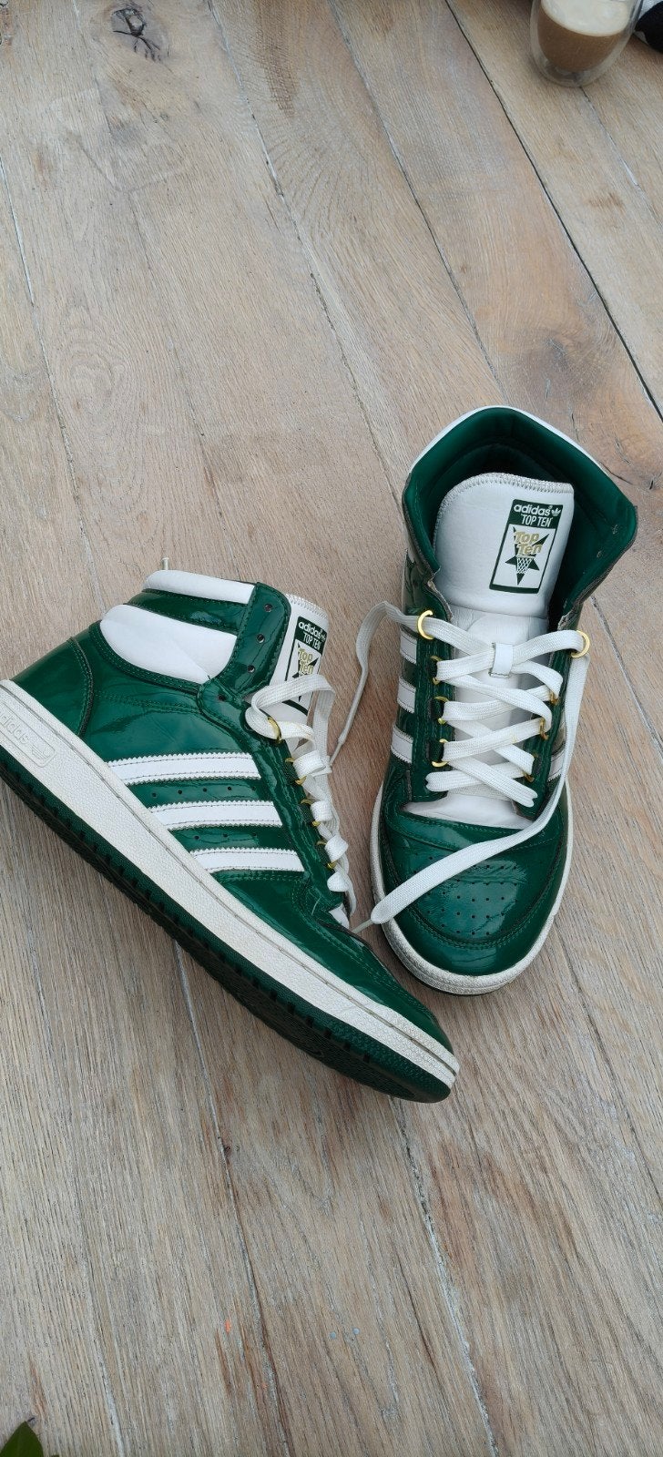Adidas Top Ten groene sneakers - Maat 46, Overige kleuren, Ophalen of Verzenden, Adidas, Gedragen