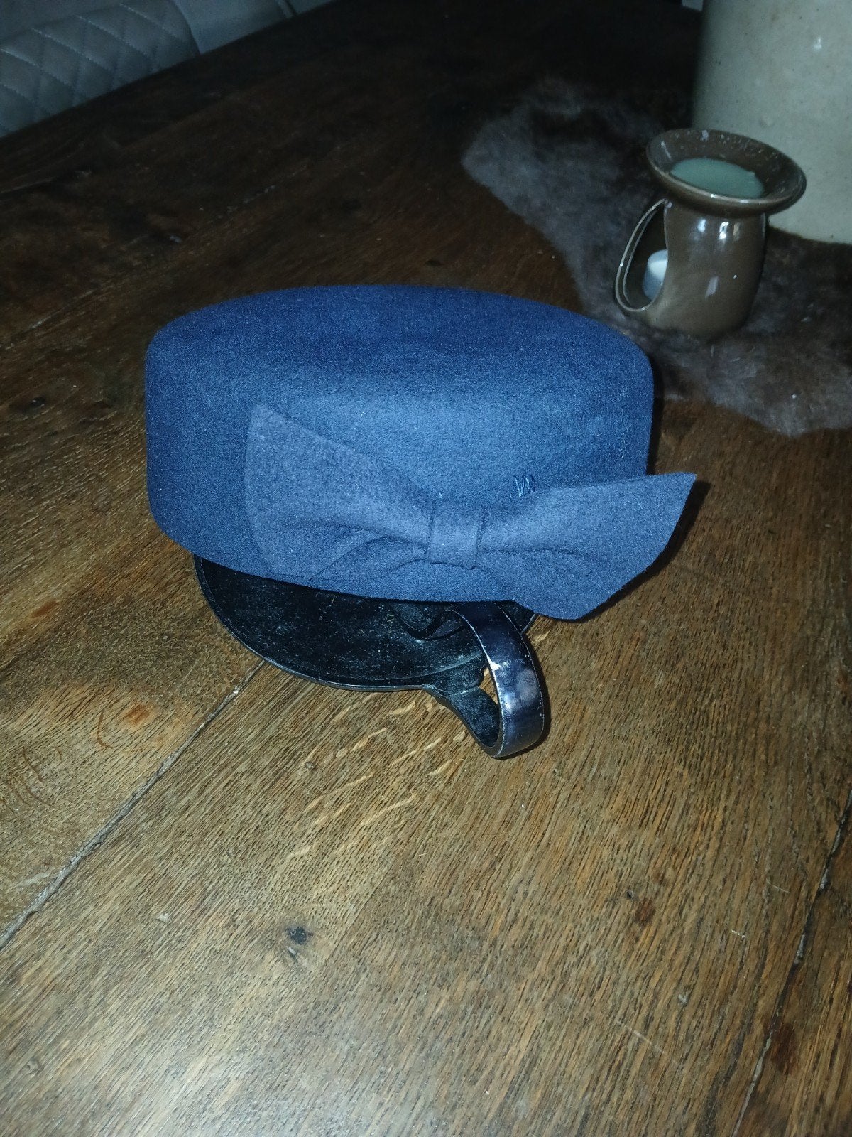middenblauw  winter dopje hoed, Ophalen of Verzenden, Zo goed als nieuw, One size fits all