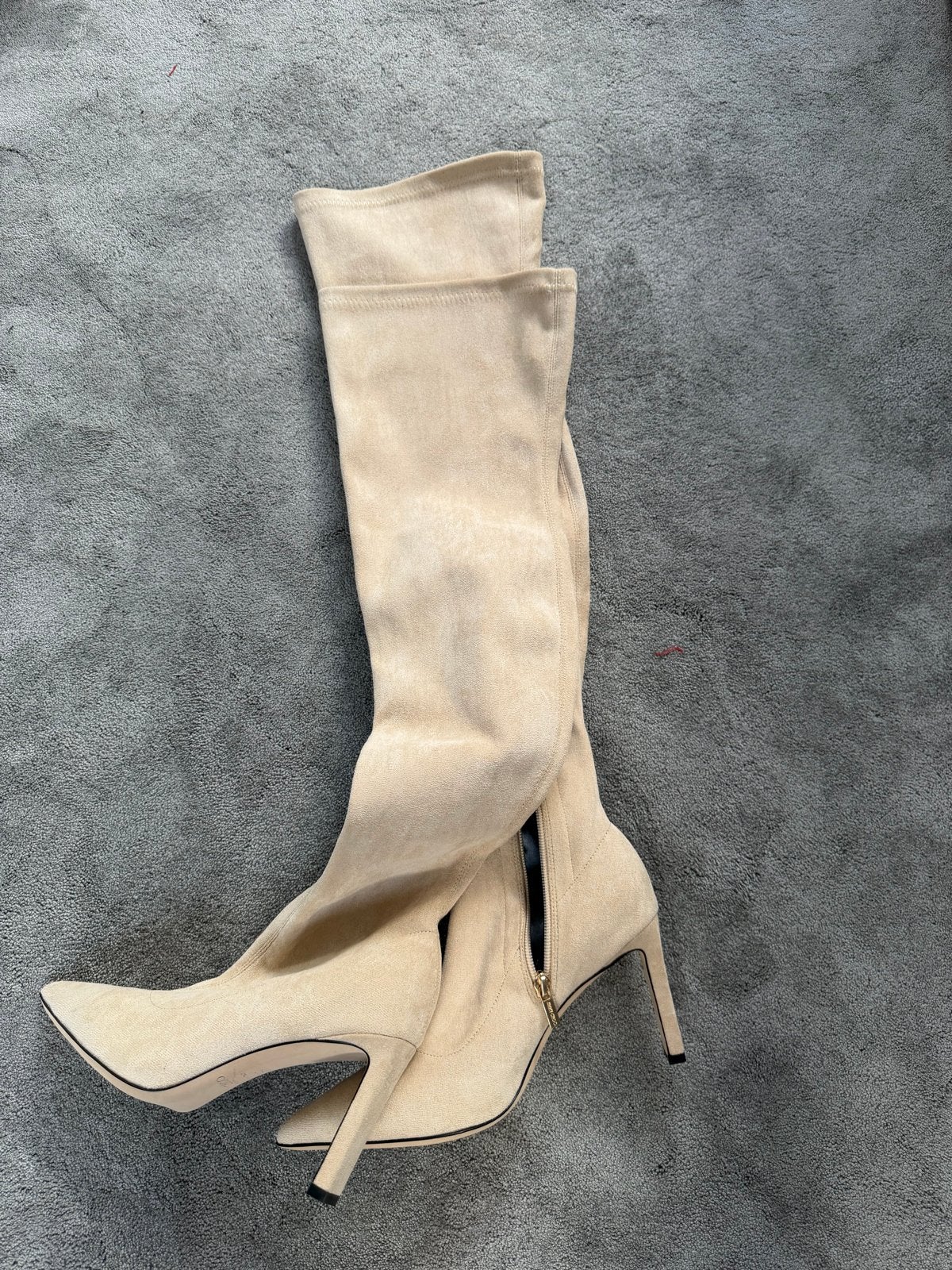 Jimmy Choo Hoge Laarzen - Zo goed als nieuw, Verzenden, Zo goed als nieuw, Beige, Hoge laarzen