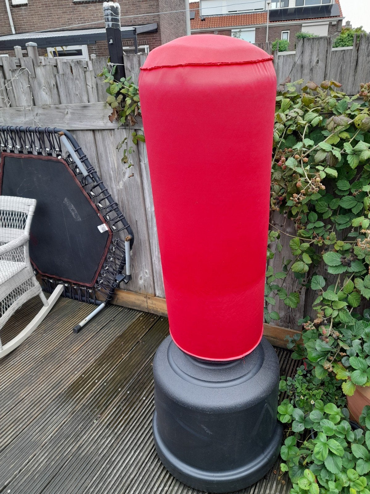 Rode staande bokszak met voet, Ophalen, Gebruikt, Bokszak
