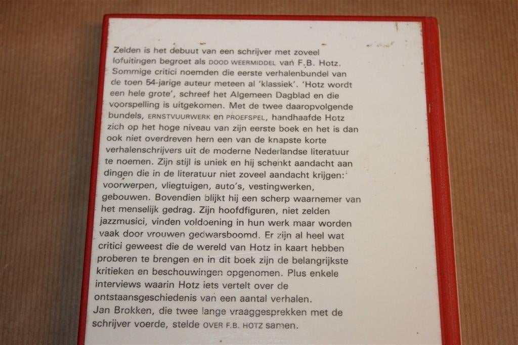 Over F.B. Hotz — Beschouwingen En Interviews, Ophalen of Verzenden, Gelezen
