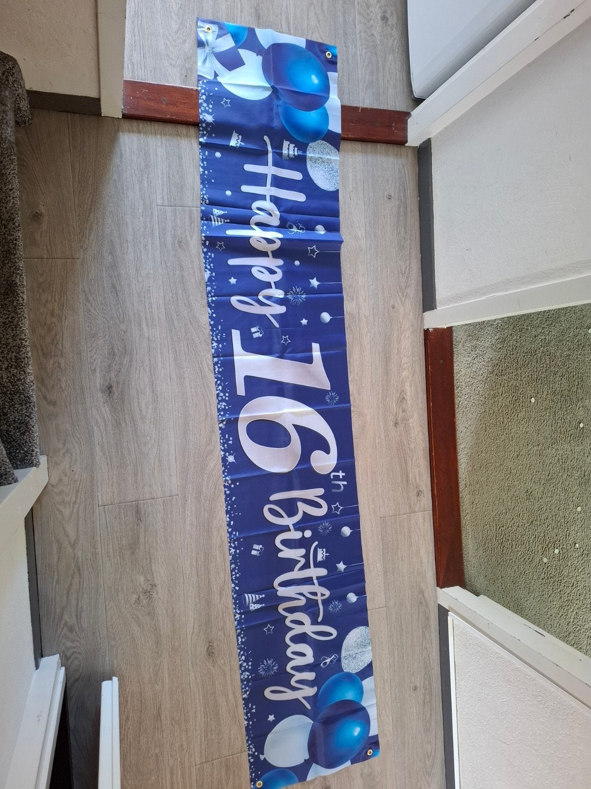 Happy 16th Birthday Feestversiering - Banner & Vlaggenlijn, Ophalen of Verzenden, Zo goed als nieuw, Versiering, Verjaardag
