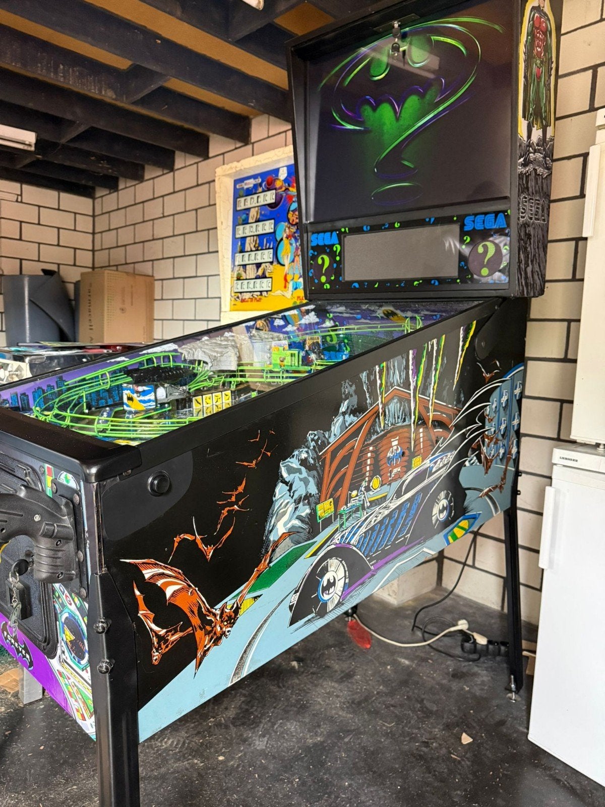 Batman Forever flipperkast Gereviseerd, Ophalen, Gebruikt, Flipperkast