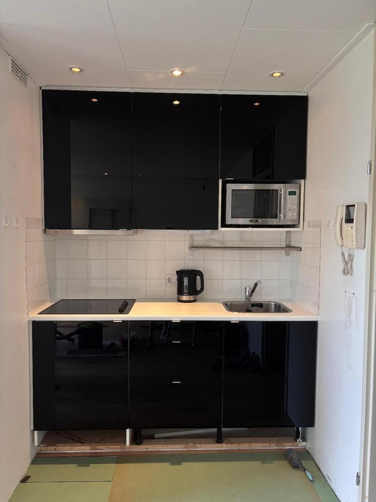 Compacte hoogglans keuken GRATIS vandaag/morgen in Haren, Huis en Inrichting, Ophalen, Wit, Enkelwandige keuken