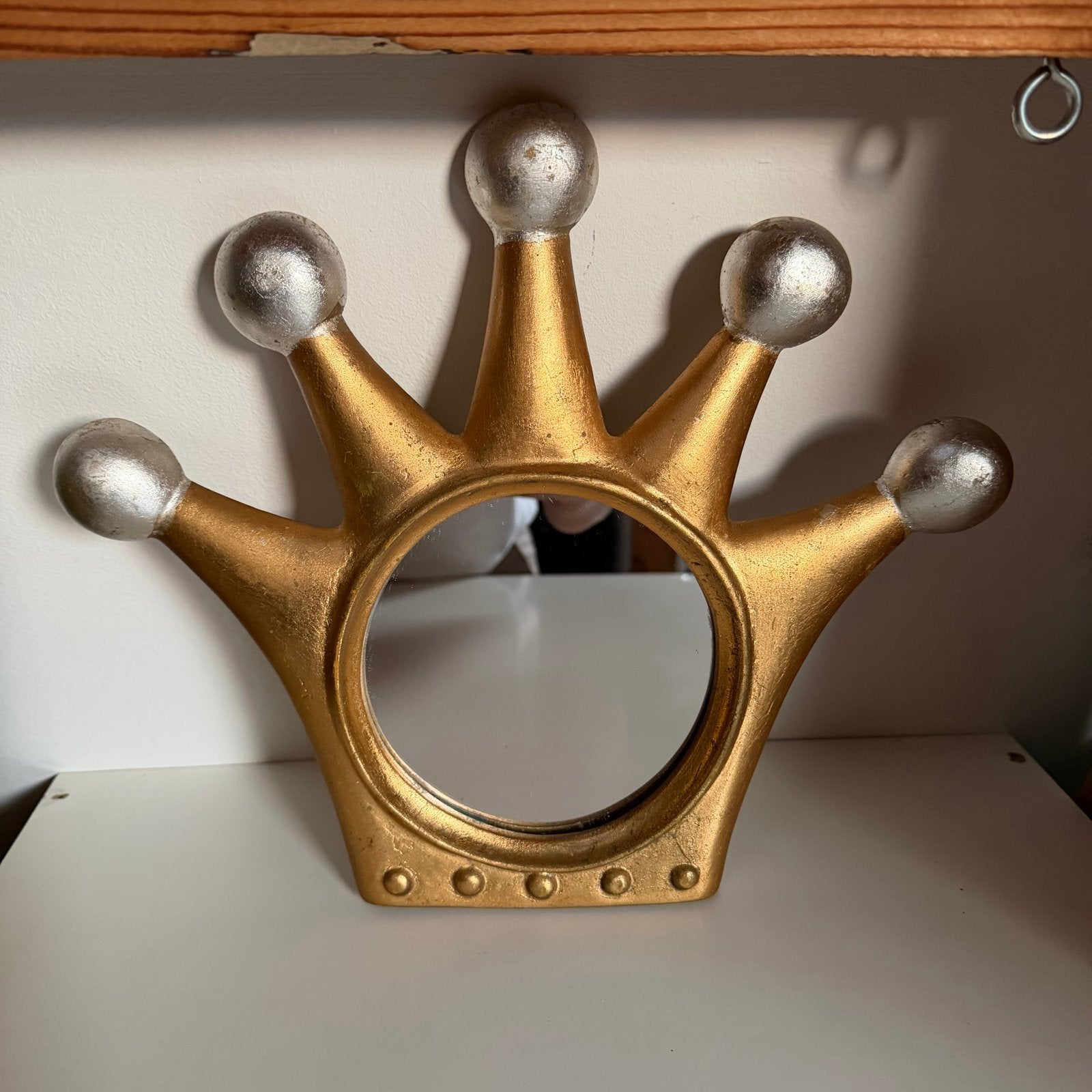 Gouden kroon spiegel - Wanddecoratie, Ophalen, Minder dan 50 cm, Gebruikt, Minder dan 100 cm