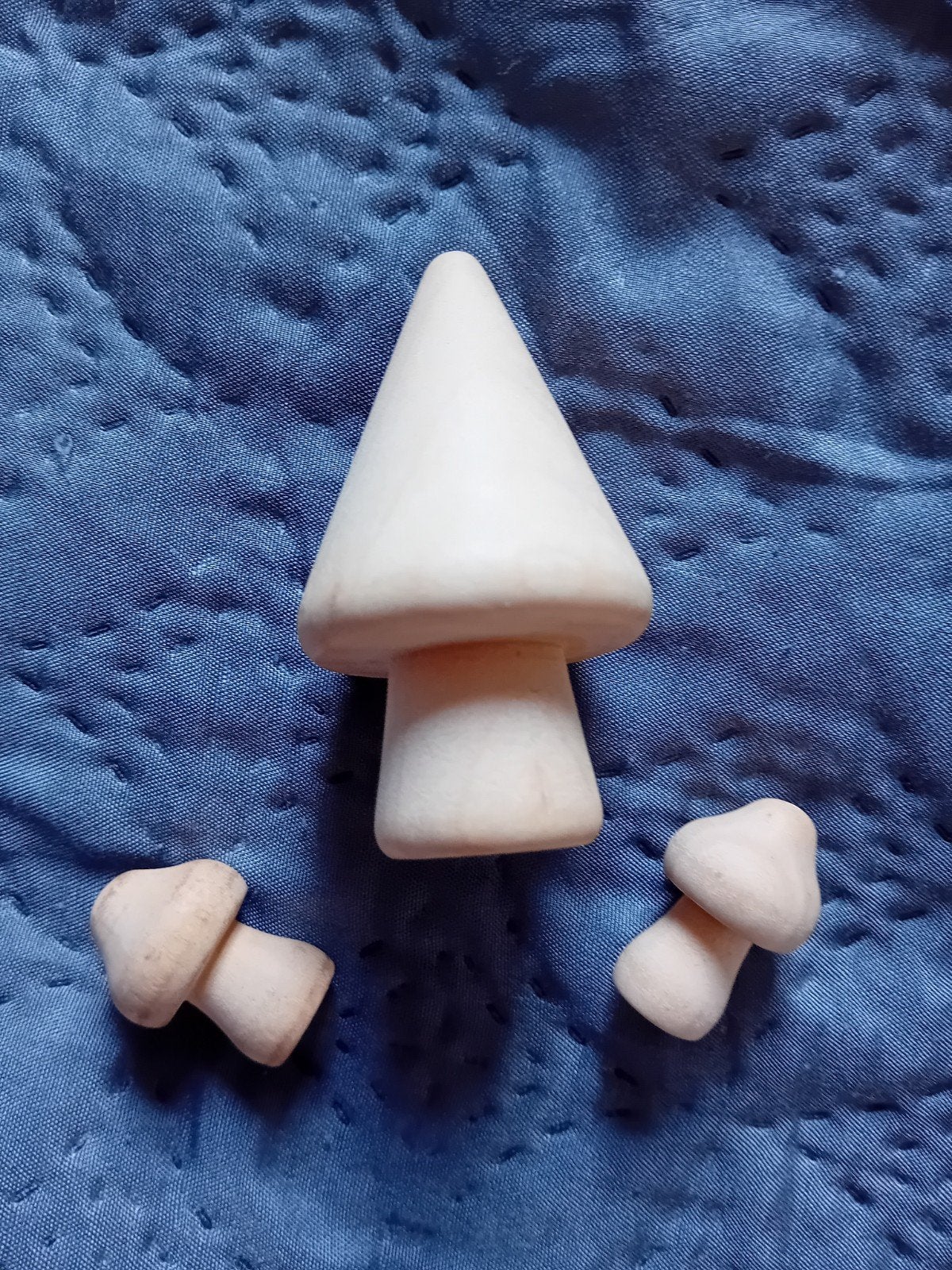 3 Houten Paddestoelen -, Ophalen of Verzenden, Gebruikt