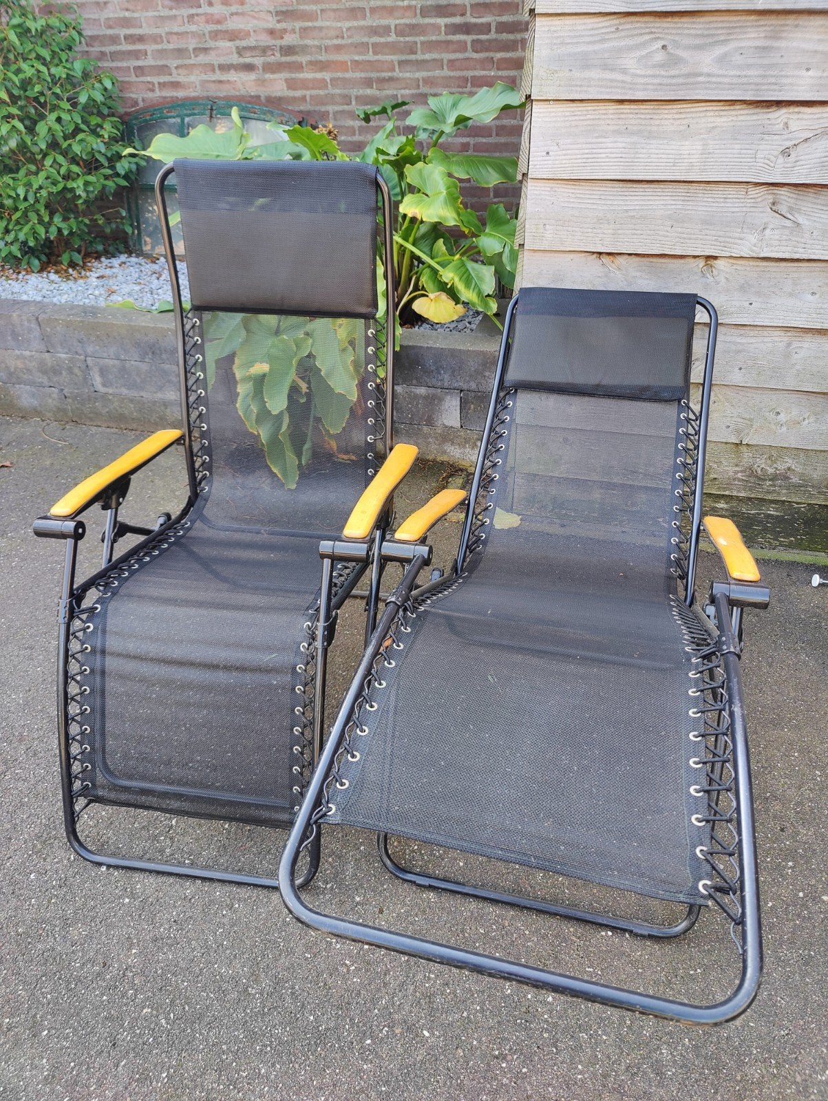 2 Lafuma relax (tuin)stoelen; zeer compleet, Tuin en Terras, Ophalen, Gebruikt, Inklapbaar