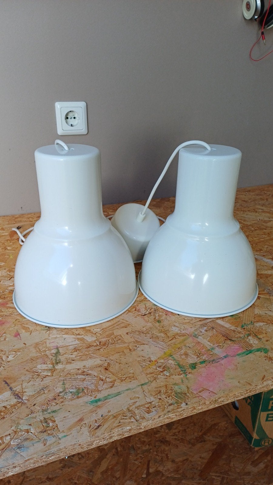 Ikea Hektar hanglampen 22cm - Set van 2, Nieuw, Metaal, Industrieel, E27 (groot)
