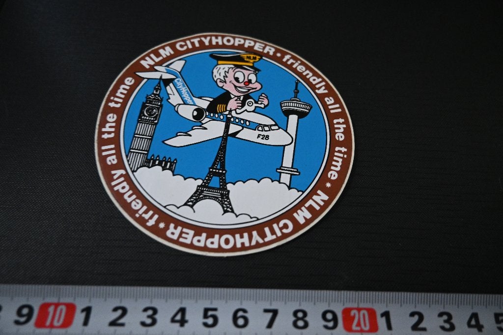 sticker NLM Cittyhopper  Fokker F28, Ophalen of Verzenden, Zo goed als nieuw