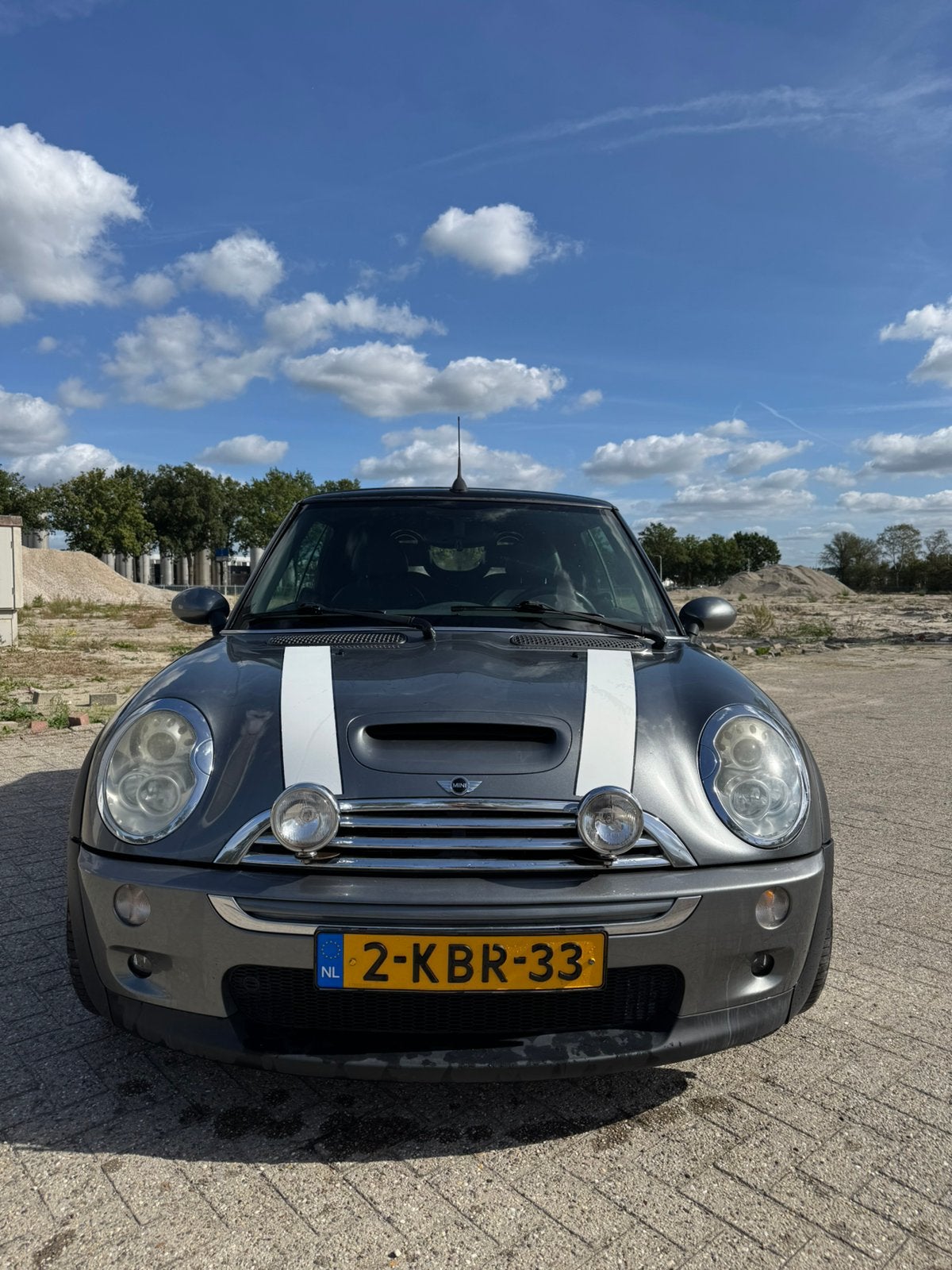Mini 1.6 16V Cooper S 2006 Grijs Navi/Leder/Cabrio, Auto's, Voorwielaandrijving, Zwart, 4 cilinders, Cabriolet