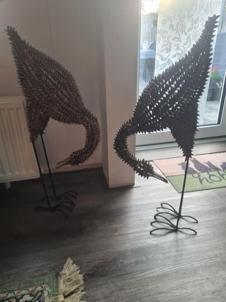 Rieten vogels 80 cm hoog, Ophalen, Zo goed als nieuw