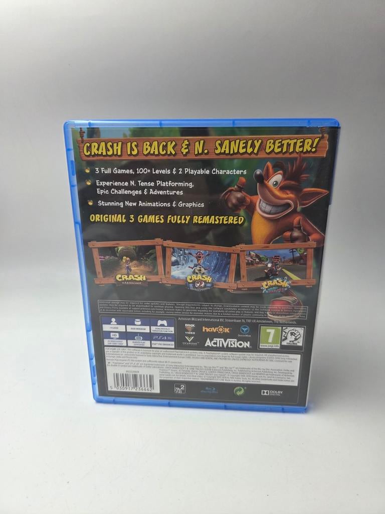 Crash Bandicoot N. Sane Trilogy PS4, Spelcomputers en Games, Support@activision.com, Activision, 1 speler, Ophalen of Verzenden