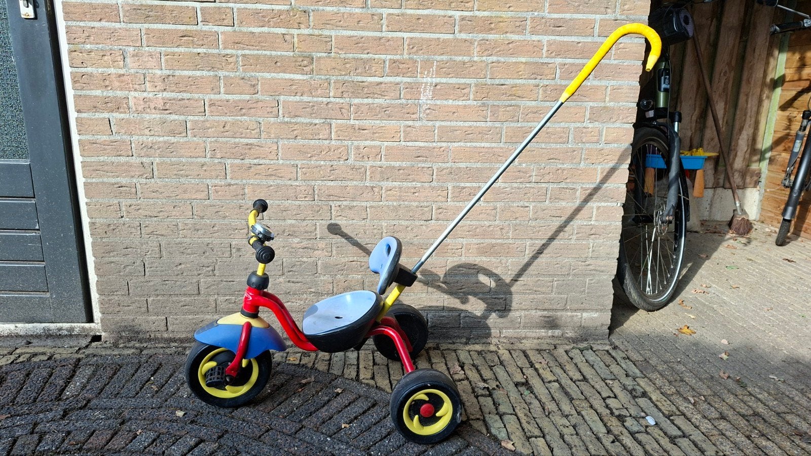 Driewieler met duwstok, Ophalen, Gebruikt