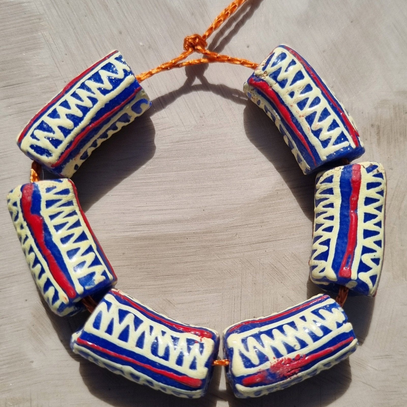 Afrikaanse glaskralen tradebeads Afrika handgemaakt Ghana, Verzenden, Nieuw