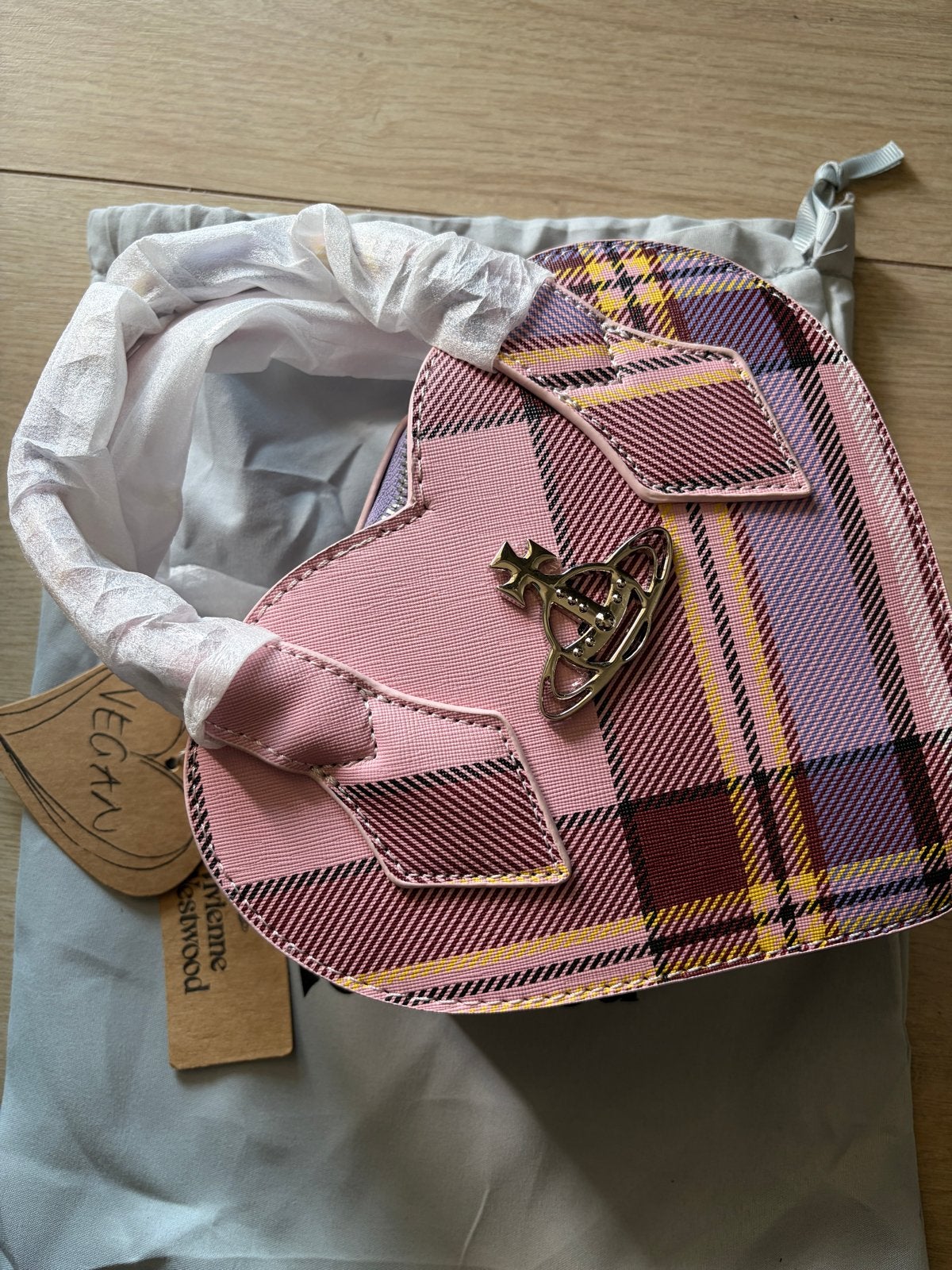 Vivienne Westwood hartvormige tas - Nieuw met labels, Verzenden, Nieuw, Roze, Avondtasje